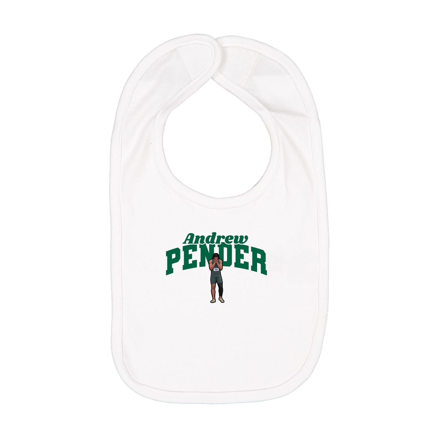 Infant Bib — Signature Arch in White