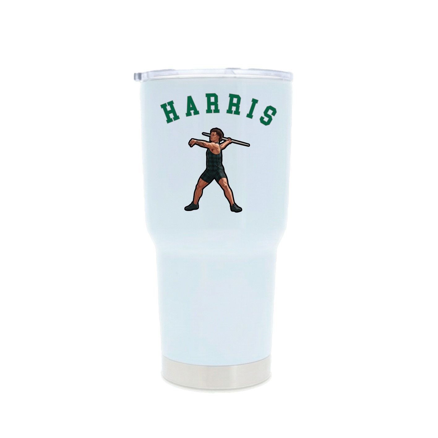 30oz Stainless Steel Tumbler — Shirsey Arch in White