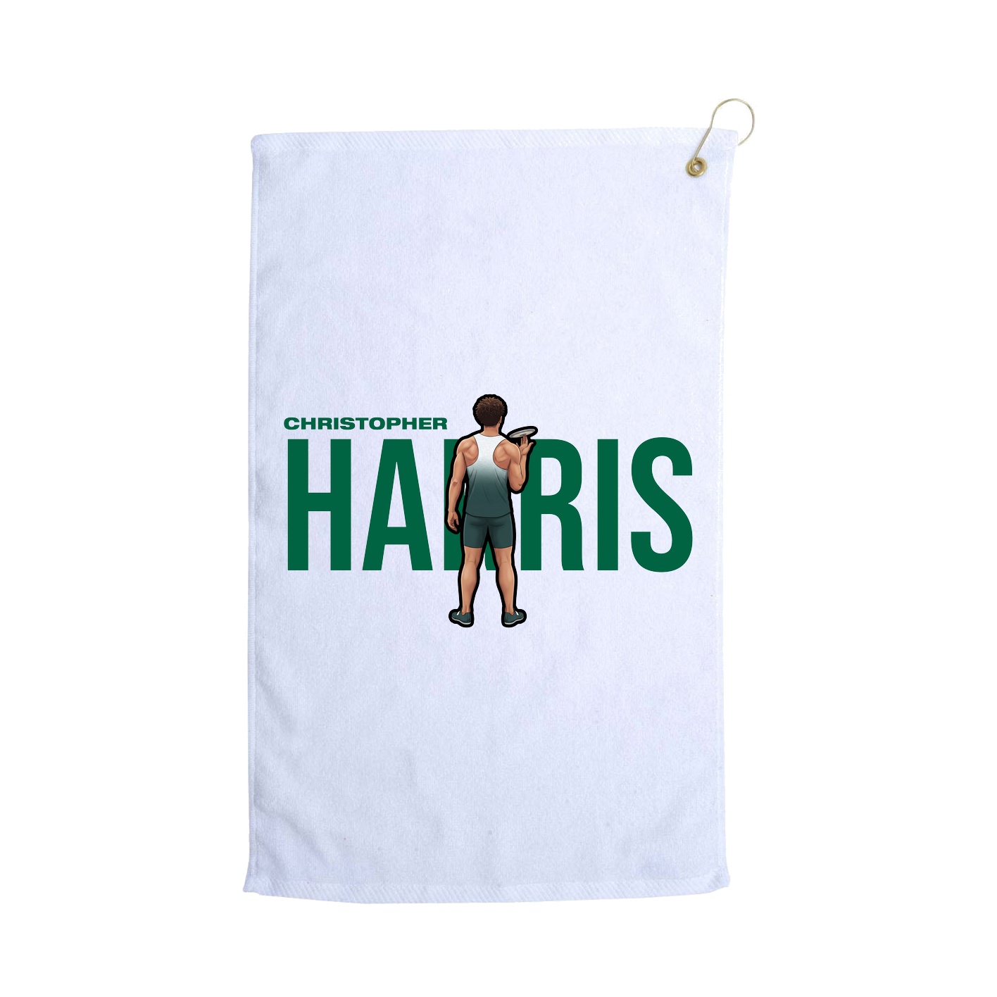 Golf Towel — Player Name in White