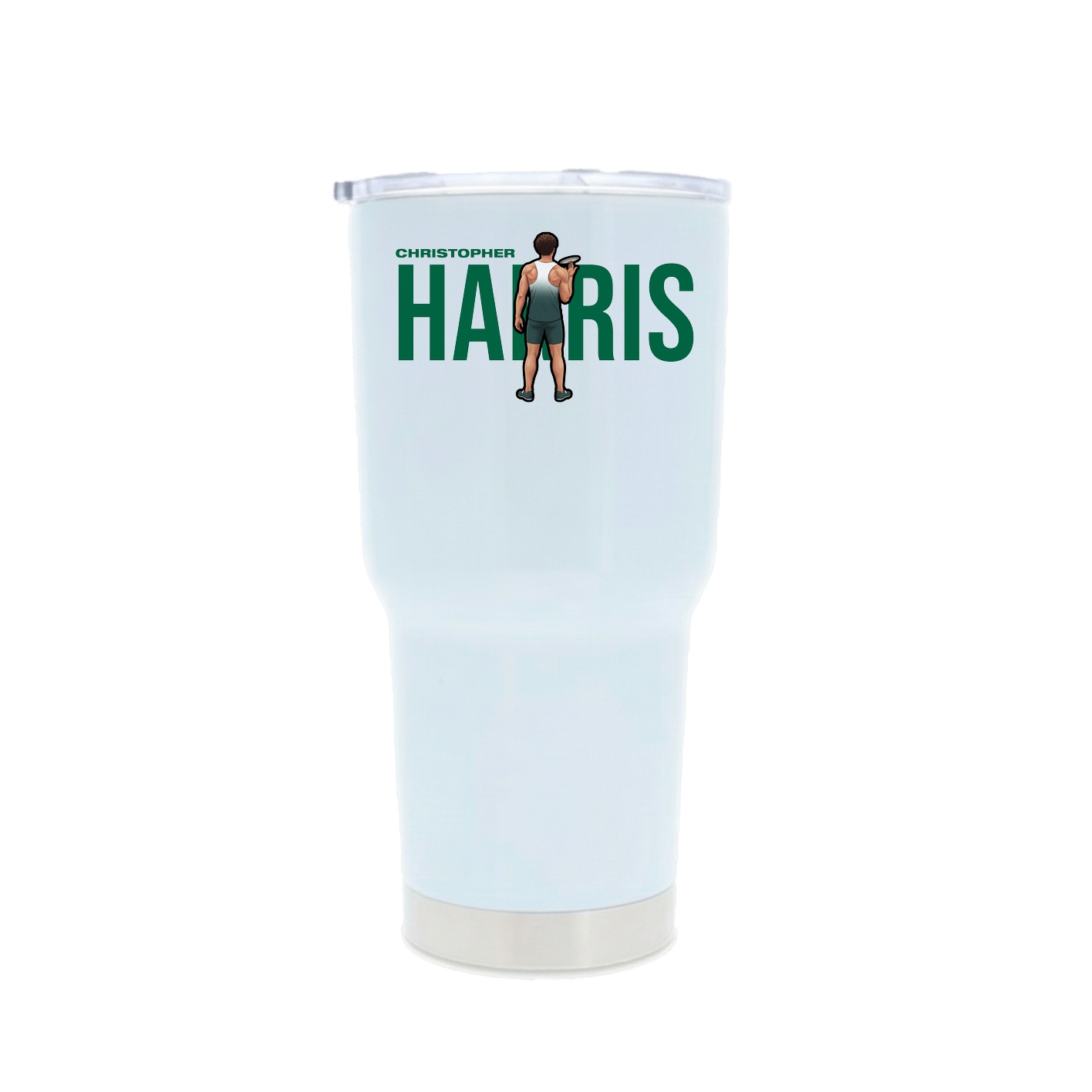 30oz Stainless Steel Tumbler — Player Name in White