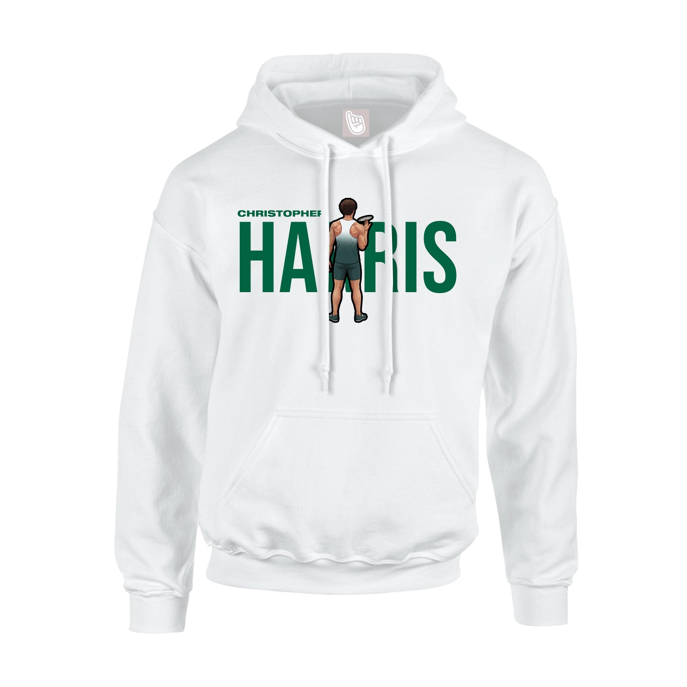 Youth Hoodie — Player Name in White