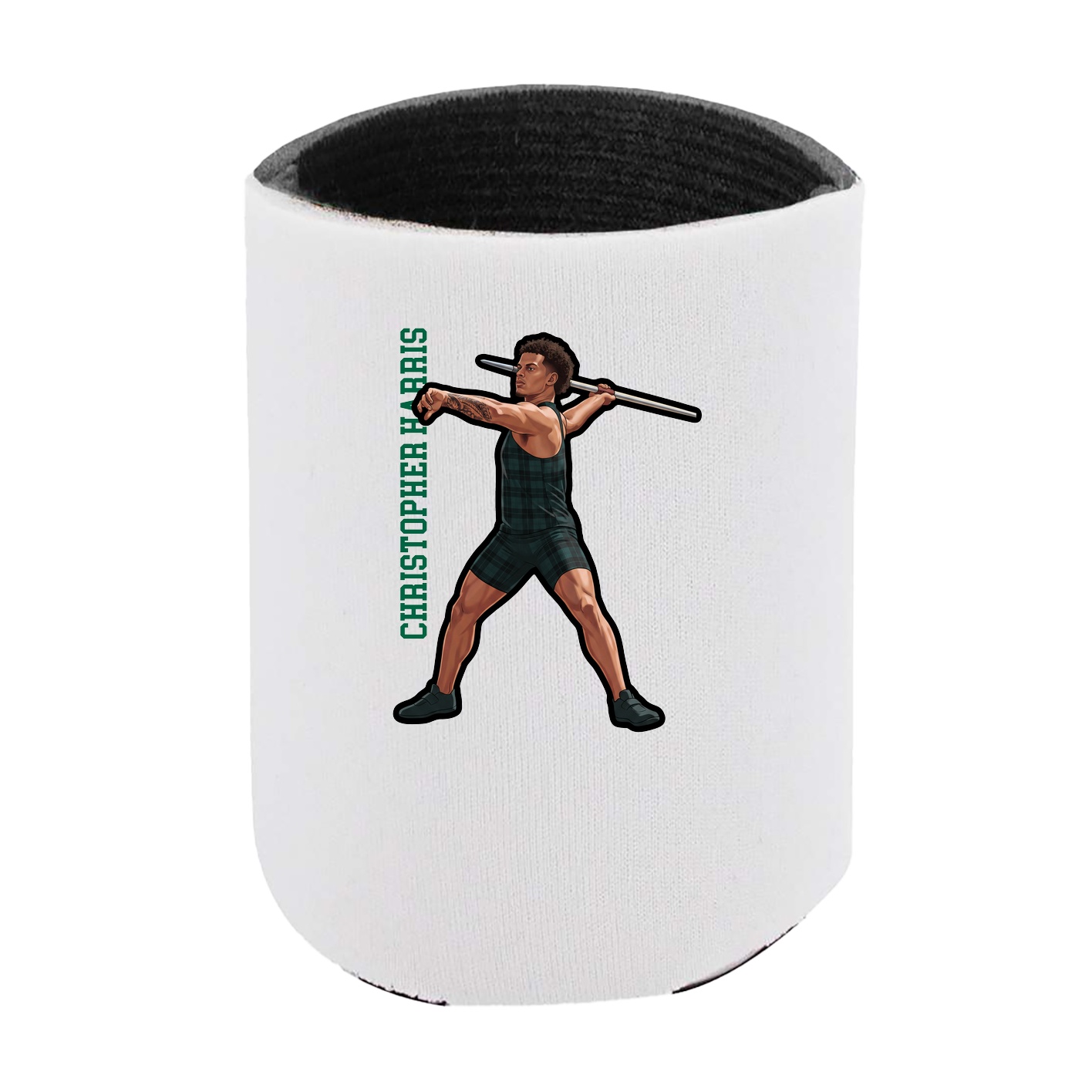 Can Holder — Name Vertical in White