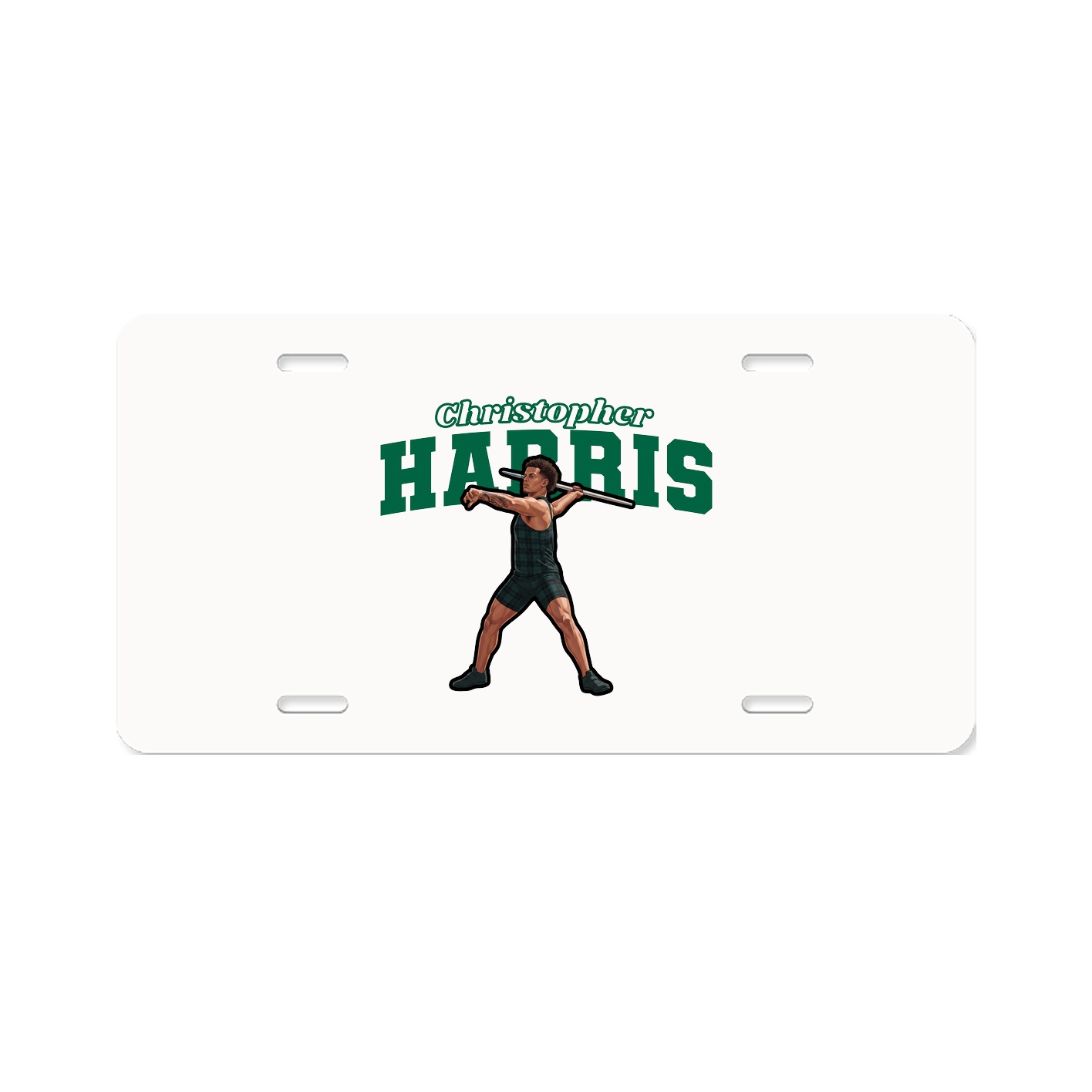 License Plate — Name Arch in Classic