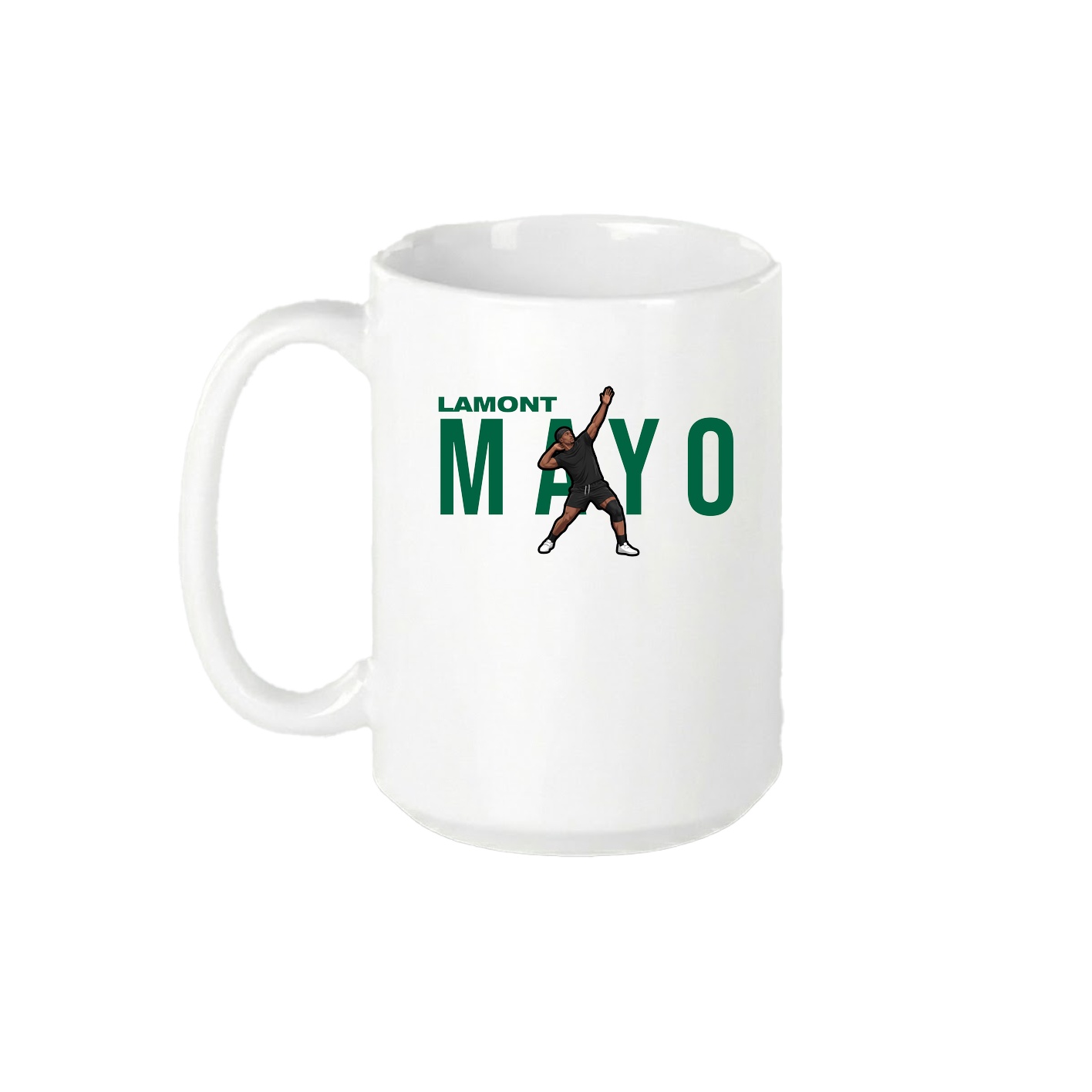 15oz Coffee Mug — Player Name in White