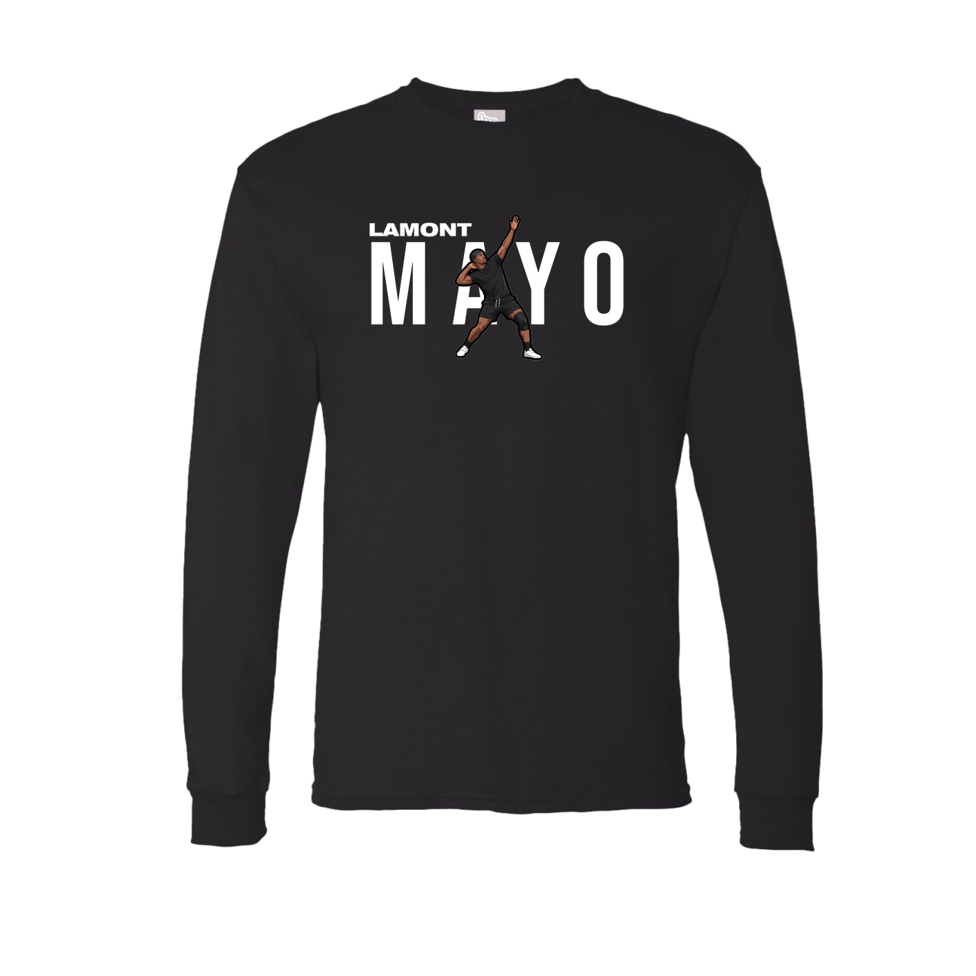 Long Sleeve Tee — Player Name in Black