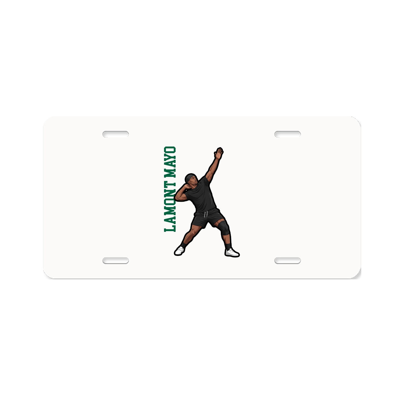 License Plate — Name Vertical in Classic