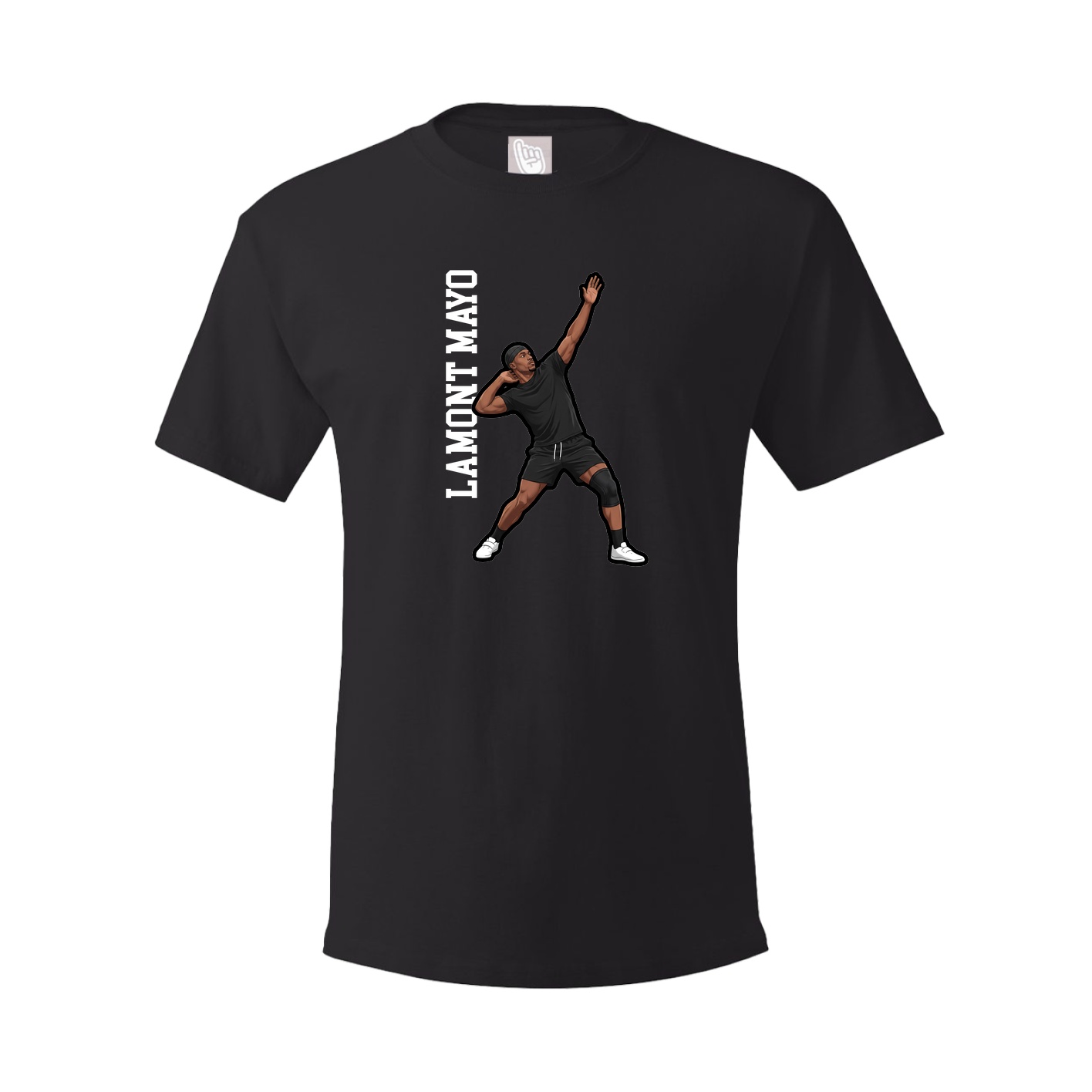 Youth Tee — Name Vertical in Black