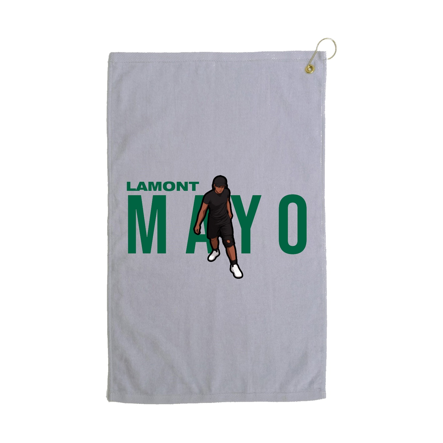 Golf Towel — Player Name in Grey