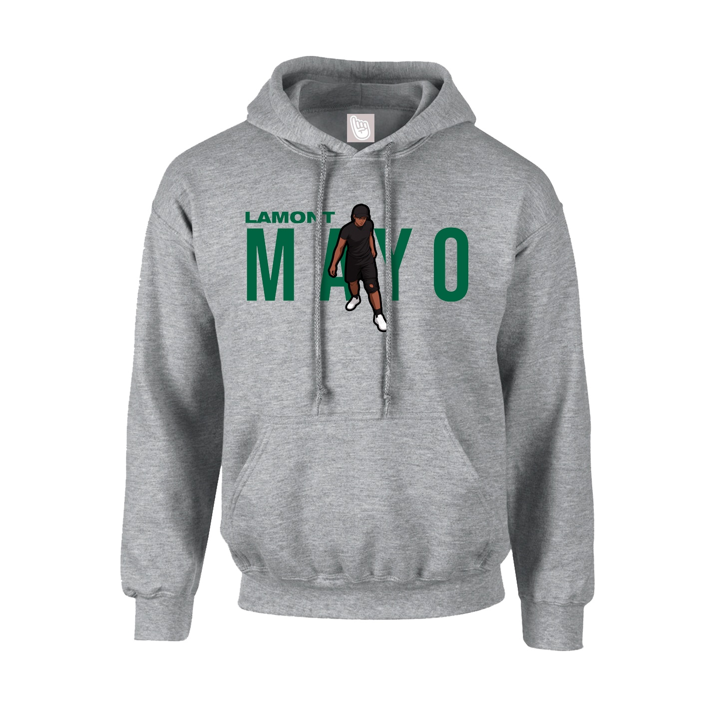Hoodie — Player Name in Grey