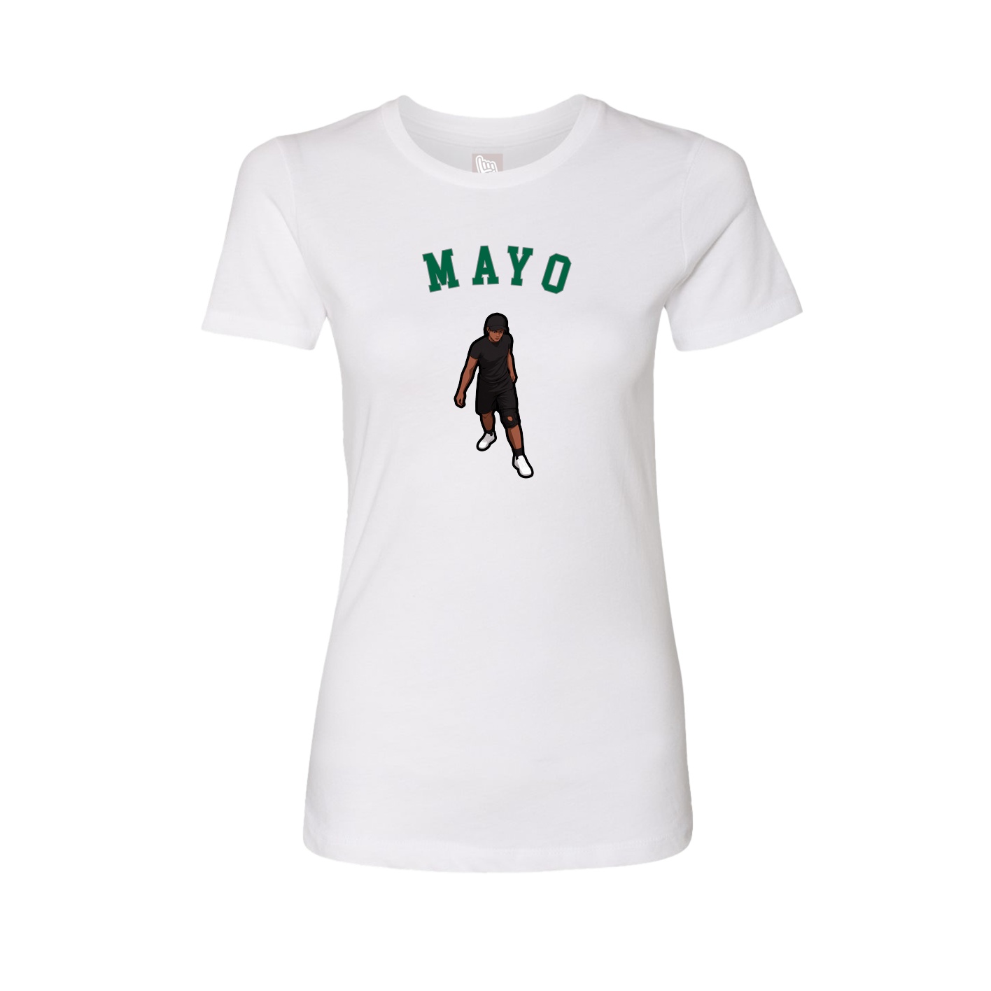 Fitted Women's Tee — Shirsey Arch in White