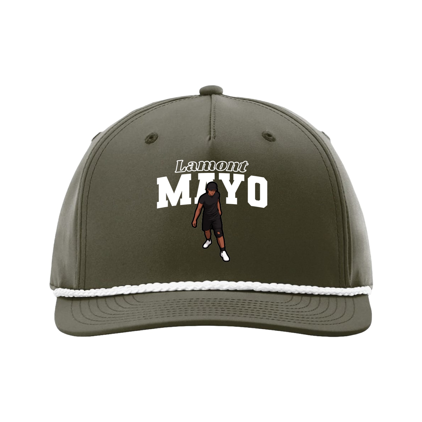 Five-Panel Classic Rope Cap — Name Arch in Green