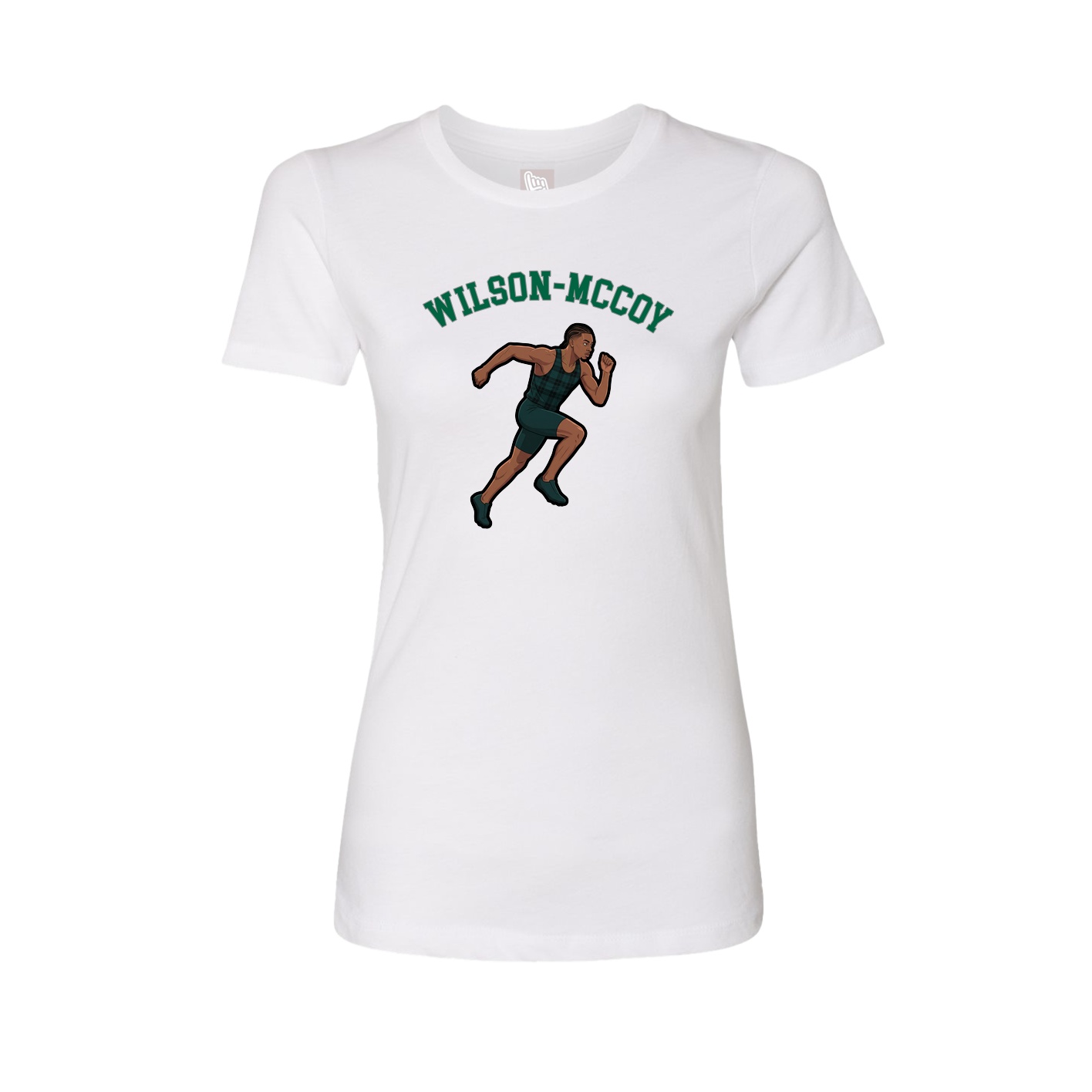 Fitted Women's Tee — Shirsey Arch in White