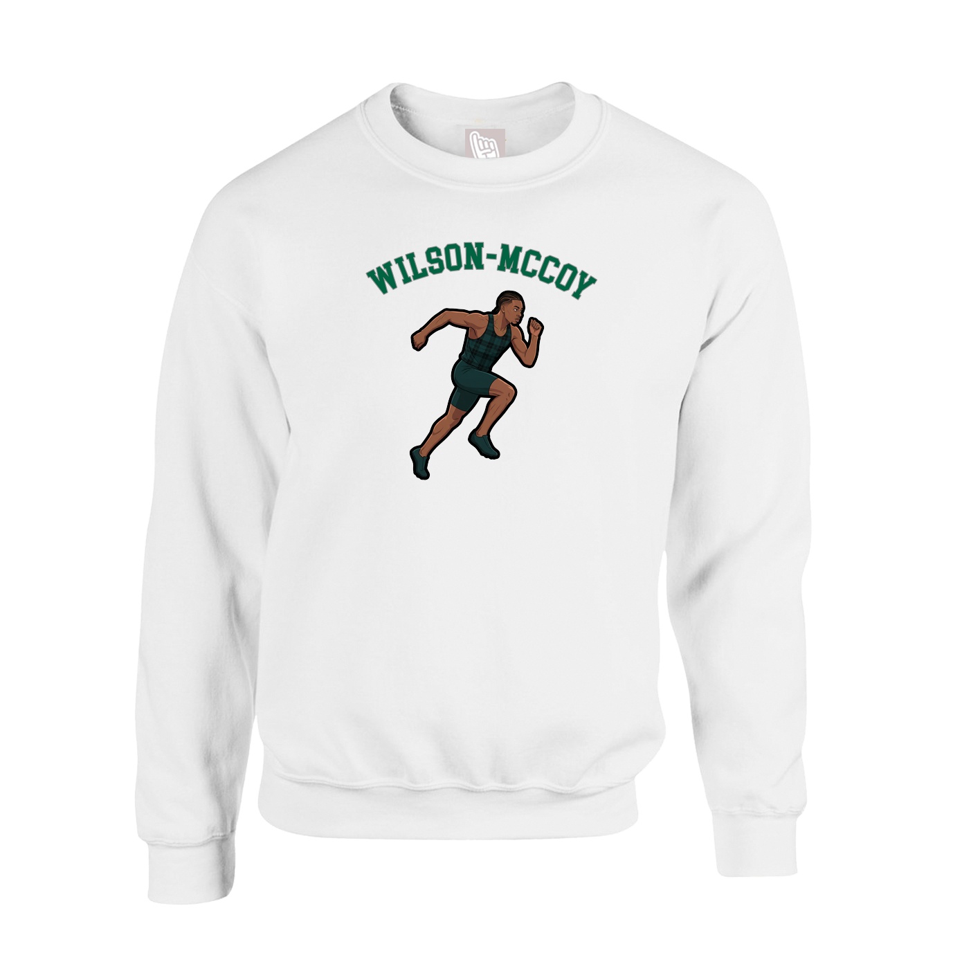 Fleece Crew — Shirsey Arch in White