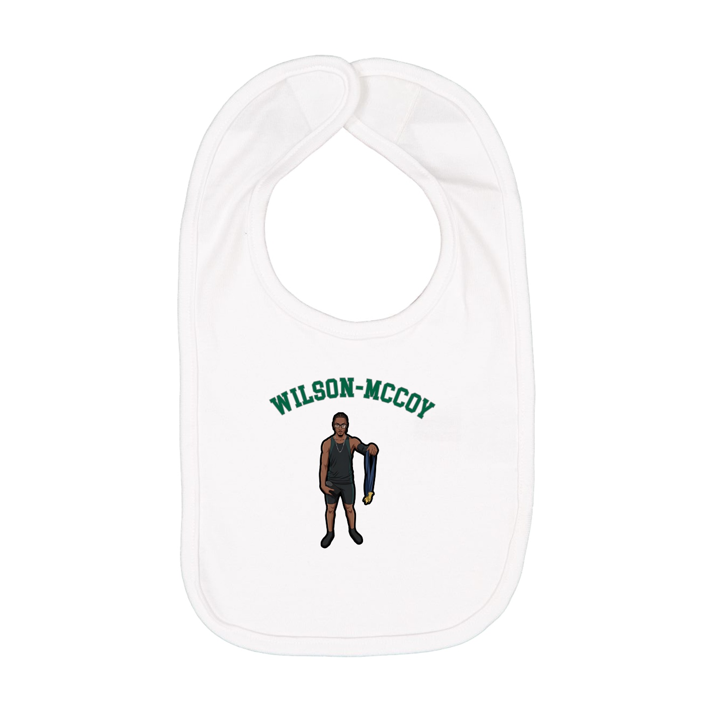 Infant Bib — Shirsey Arch in White