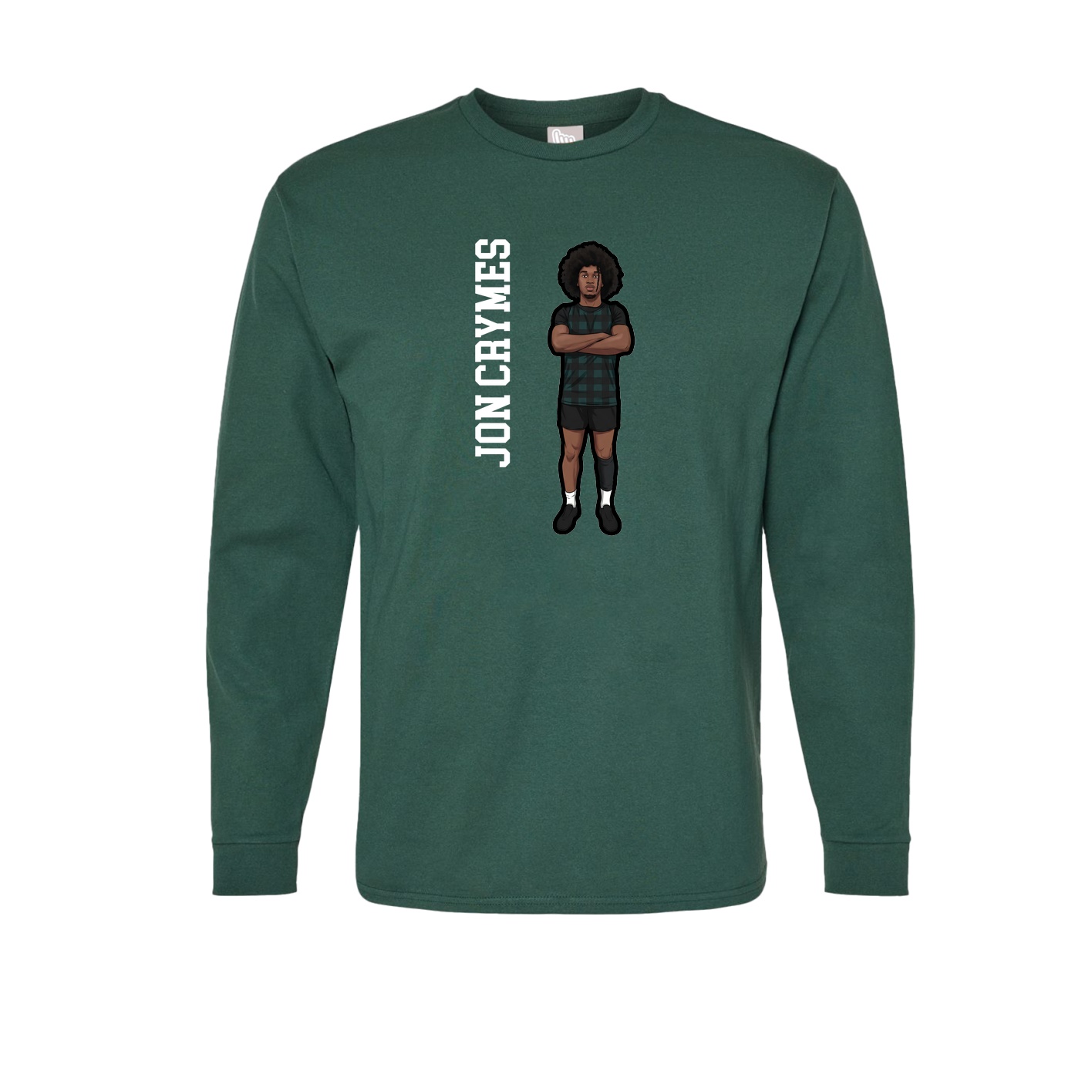 Long Sleeve Tee — Name Vertical in Green