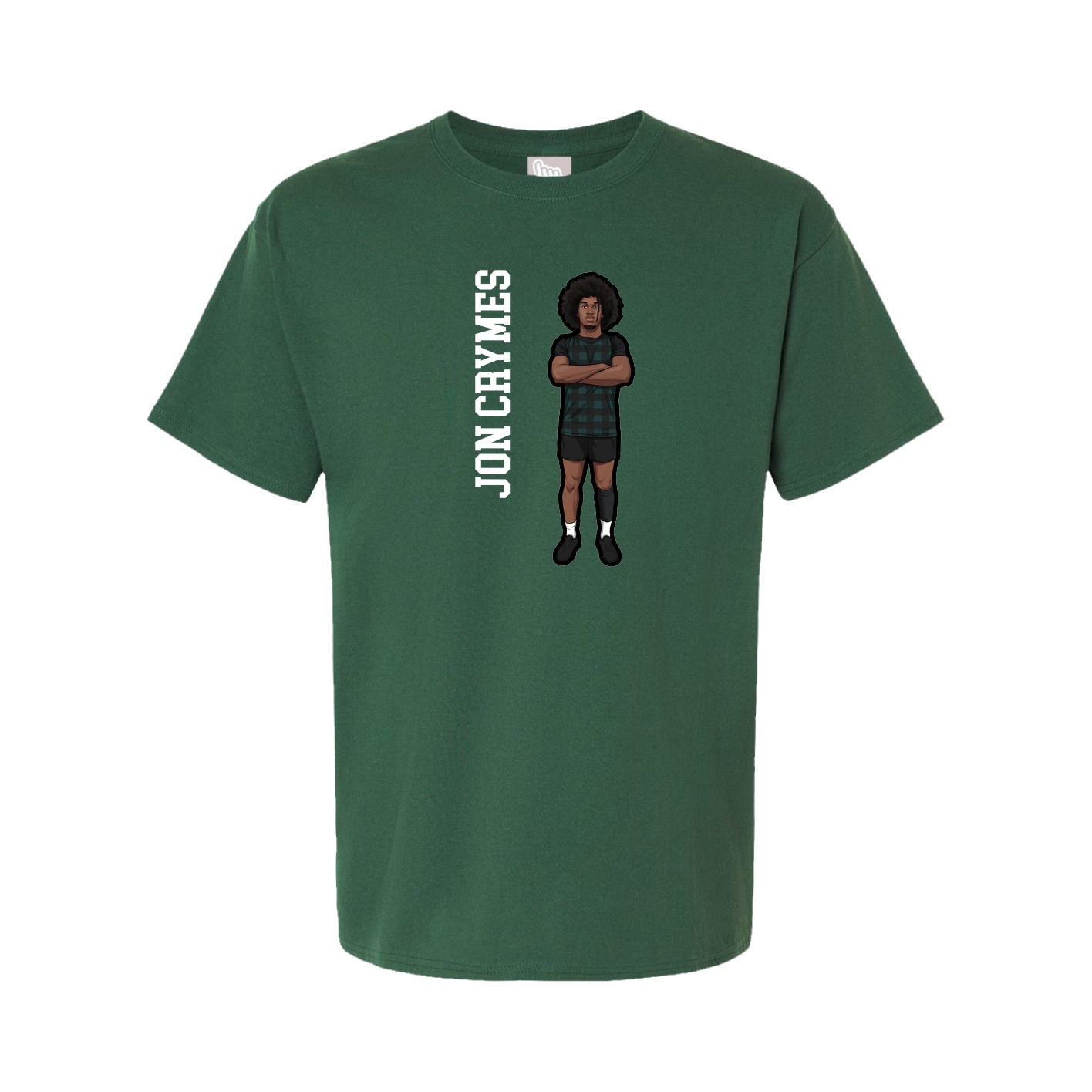Youth Tee — Name Vertical in Green