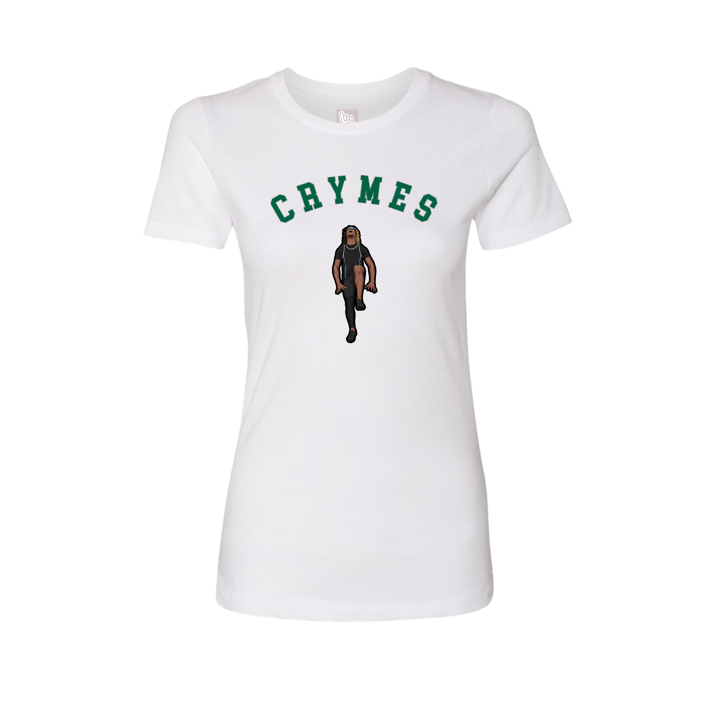 Fitted Women's Tee — Shirsey Arch in White