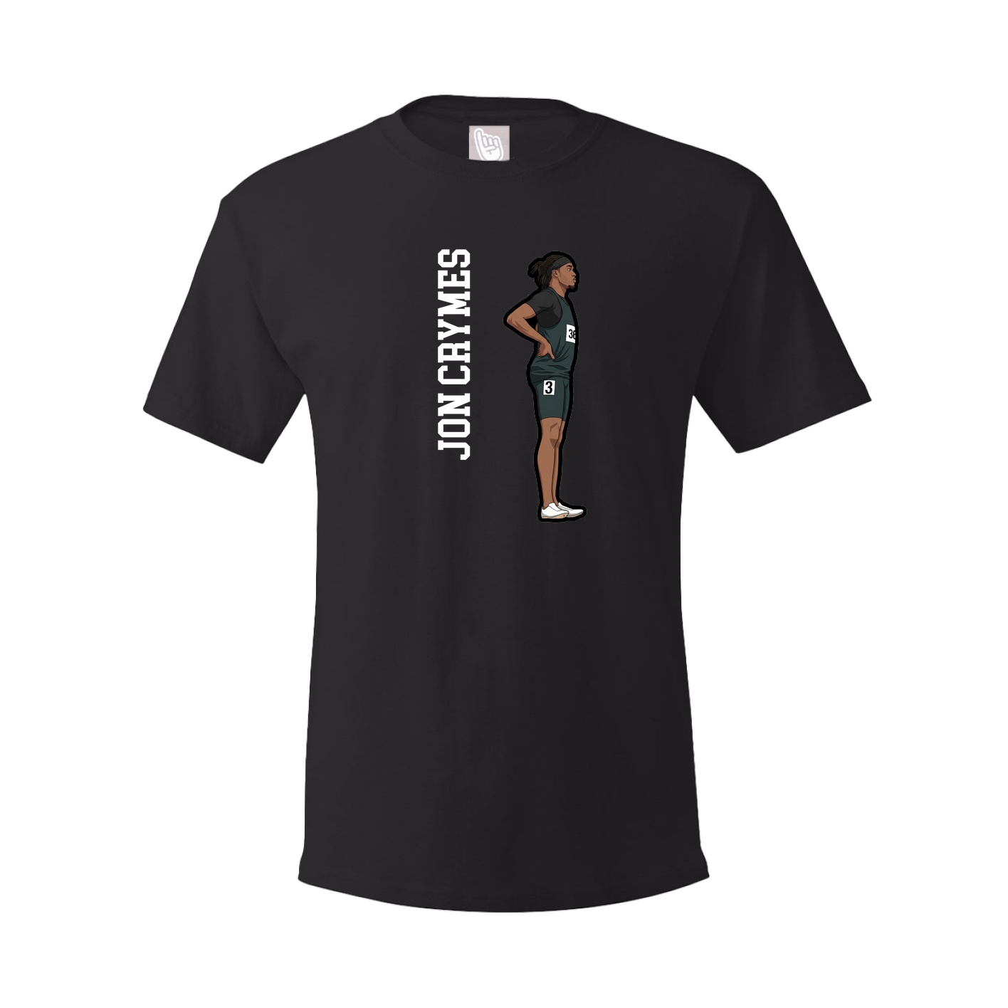 Tee — Name Vertical in Black