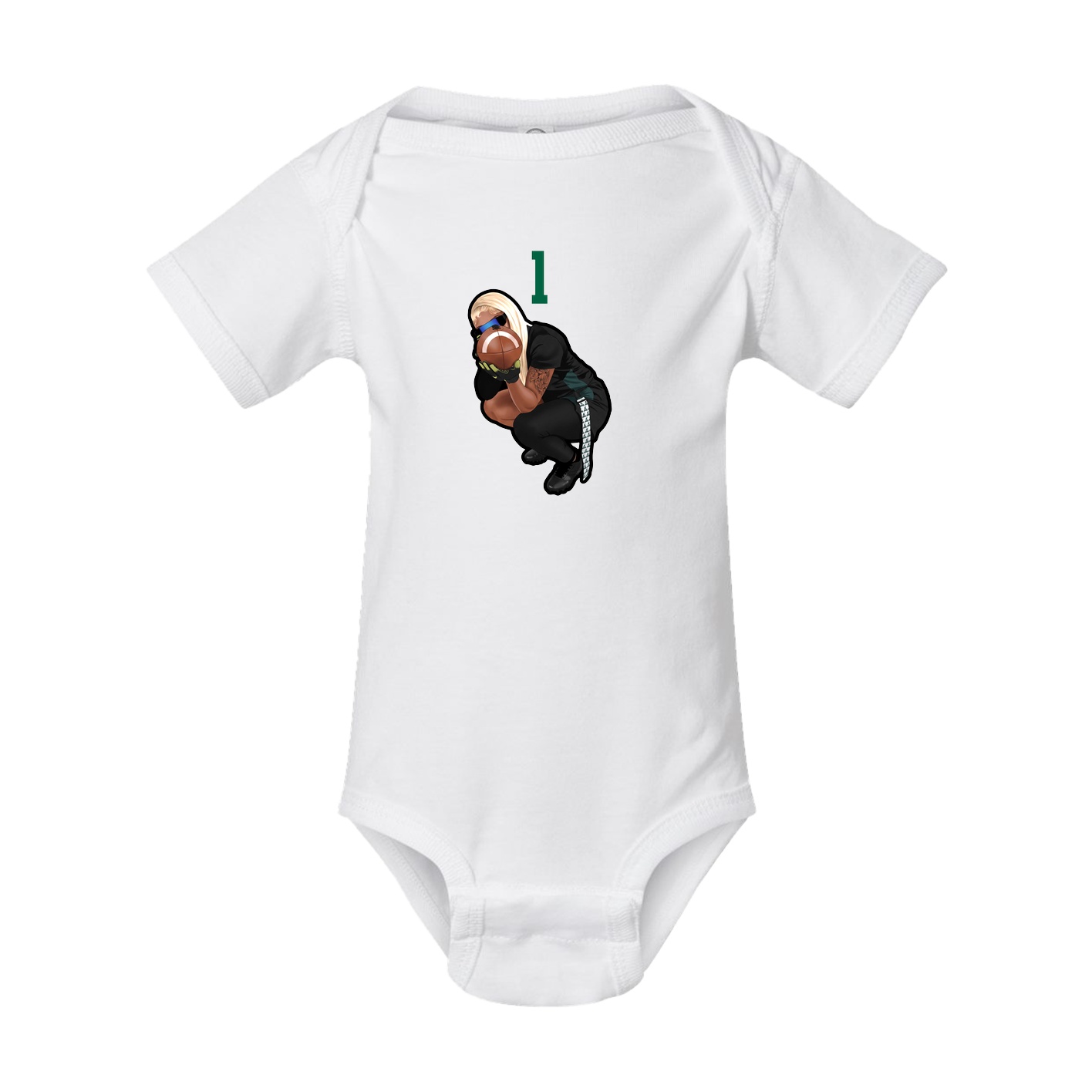Baby Onesie — Number Top in White