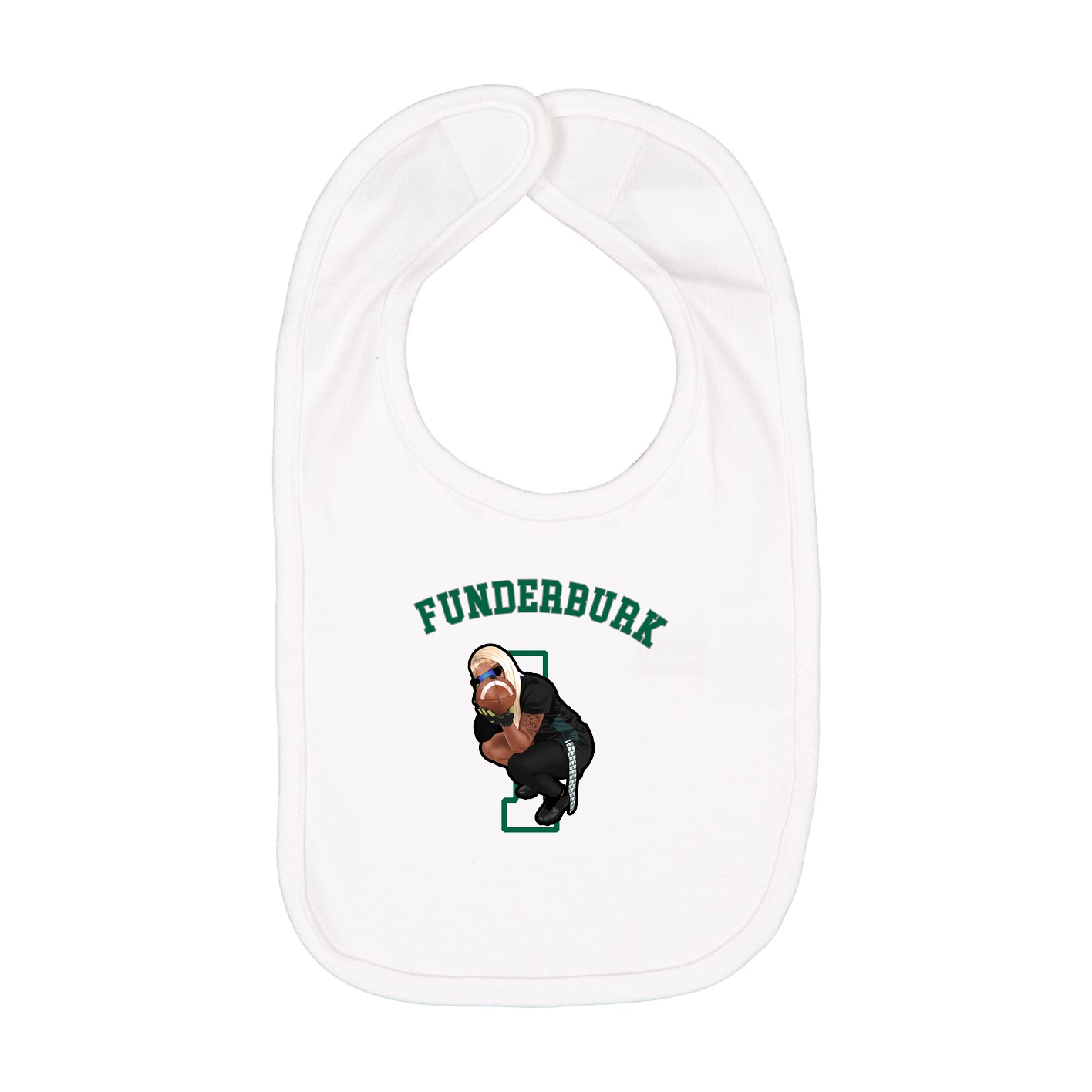 Infant Bib — Shirsey Arch in White