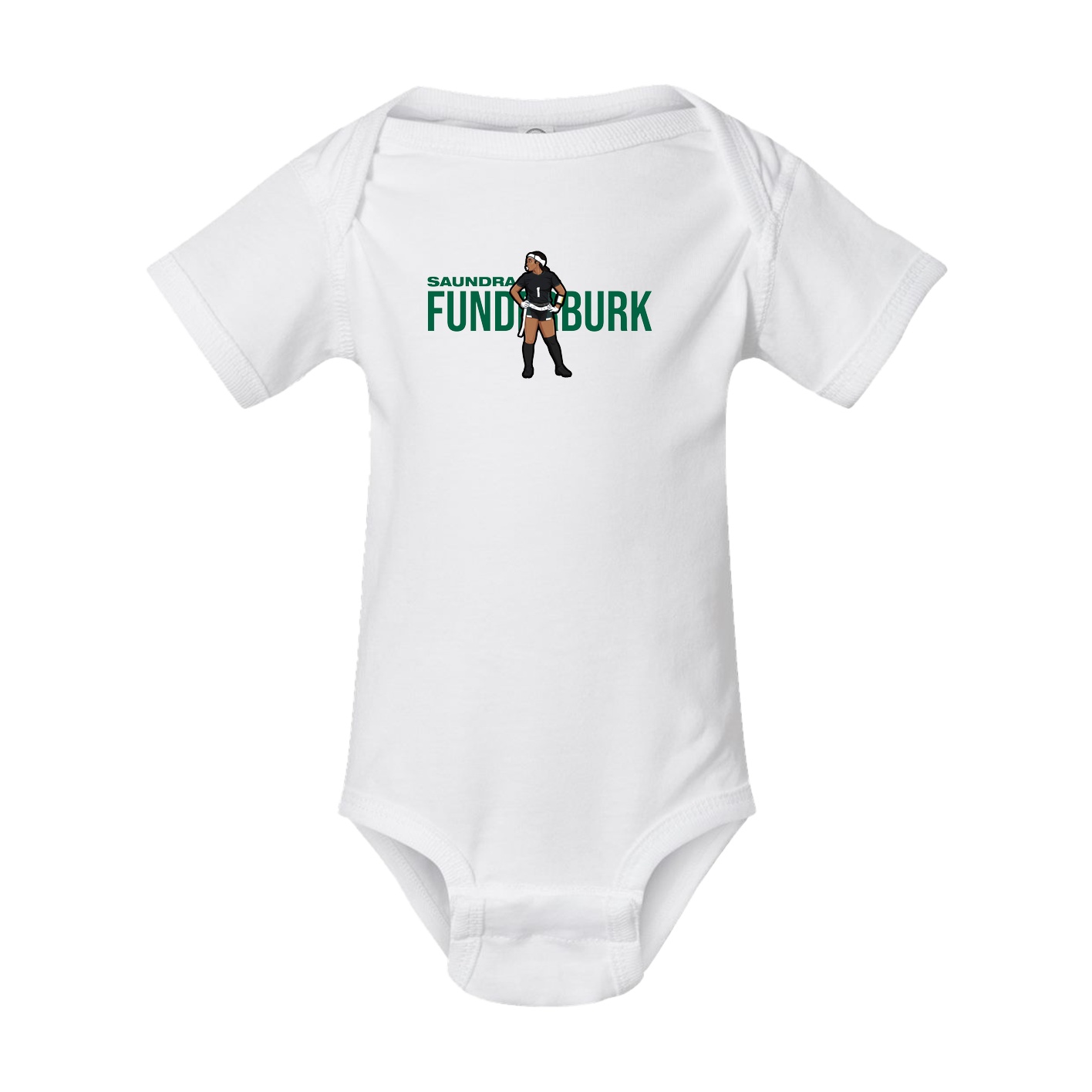 Baby Onesie — Player Name in White
