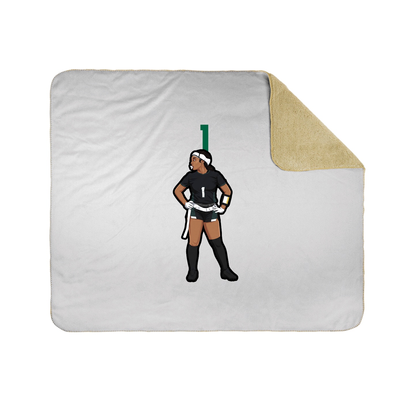 Throw Blanket — Number Top in White