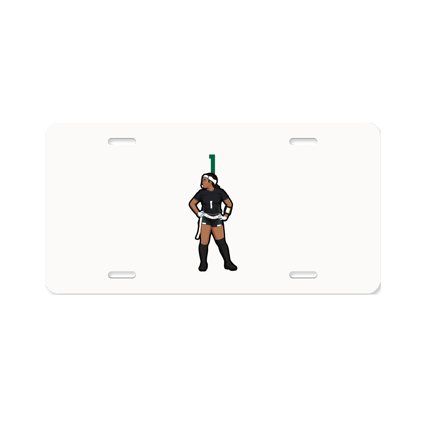 License Plate — Number Top in Classic