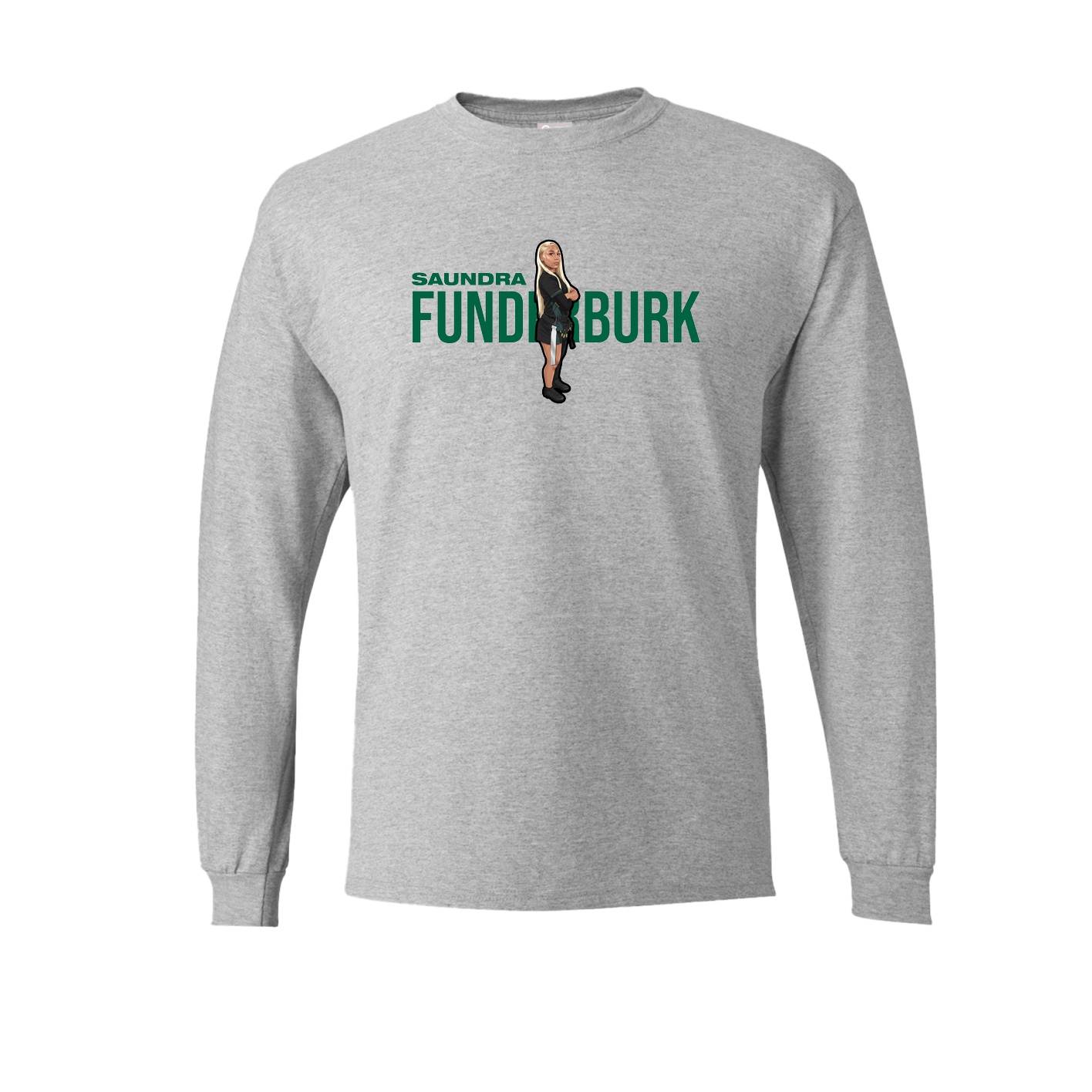 Long Sleeve Tee — Player Name in Grey