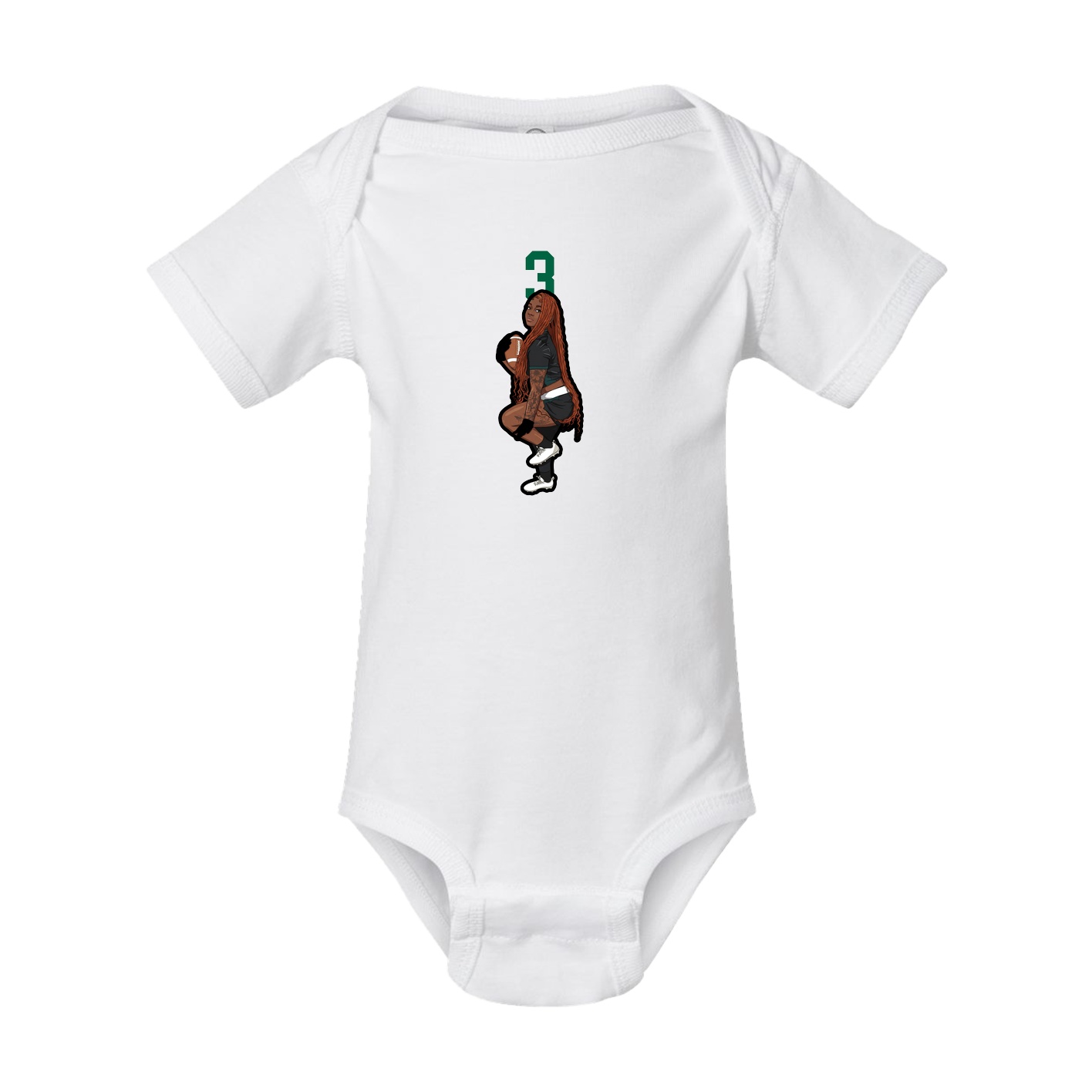 Baby Onesie — Number Top in White