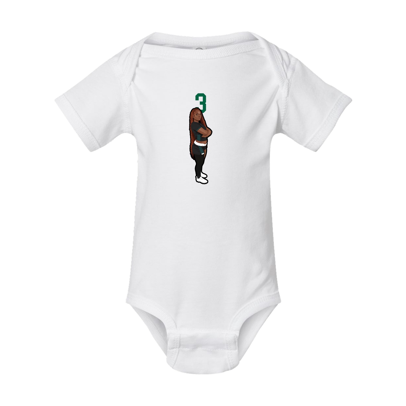 Baby Onesie — Number Top in White