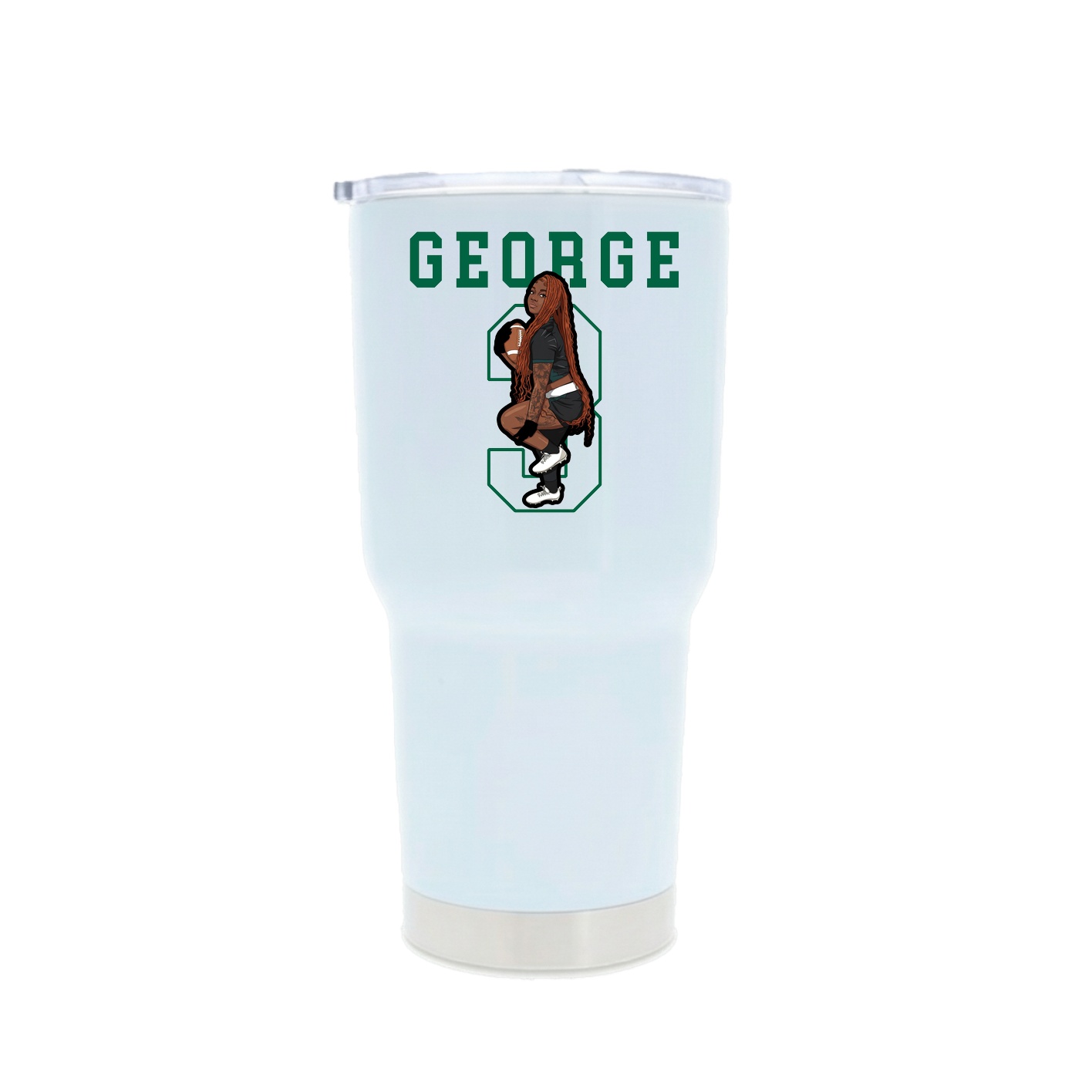 30oz Stainless Steel Tumbler — Shirsey in White