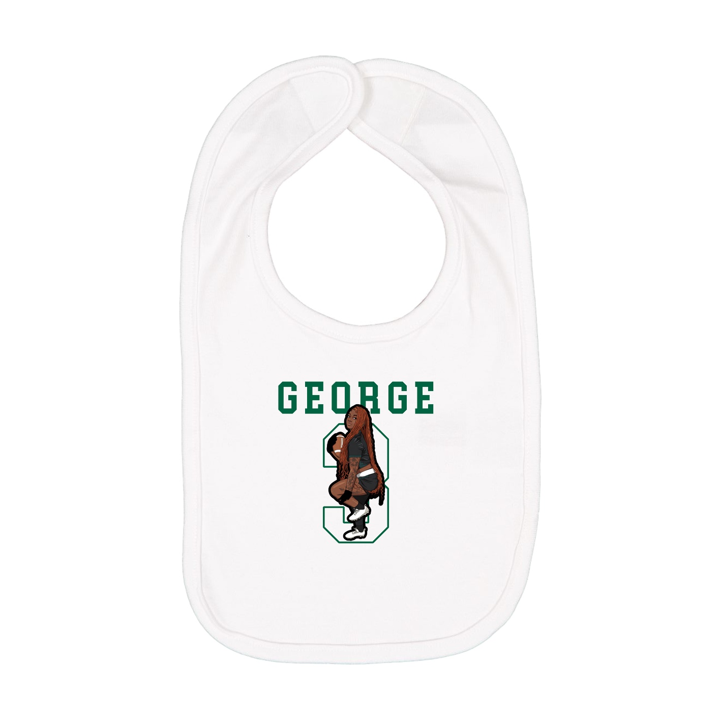 Infant Bib — Shirsey in White