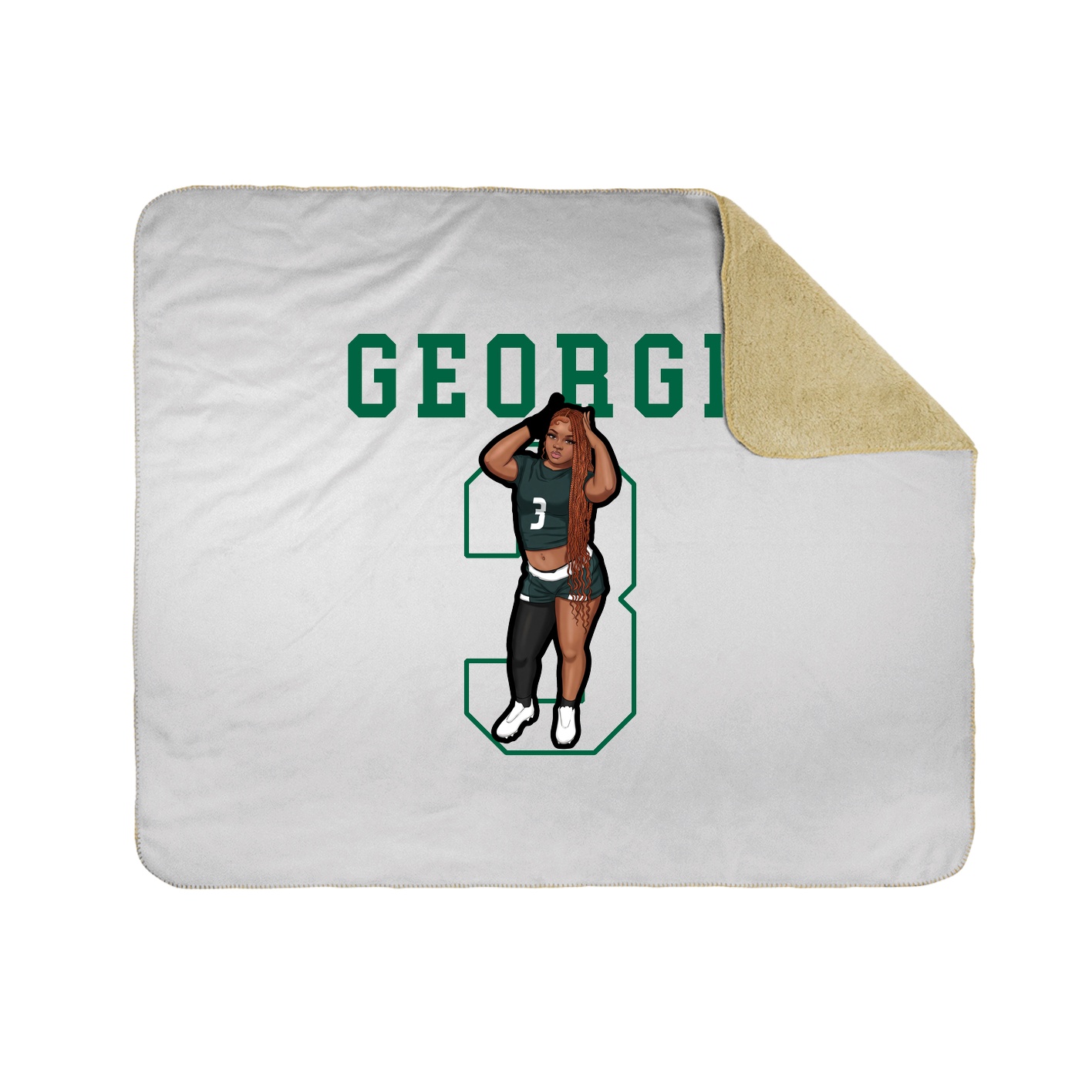 Throw Blanket — Shirsey in White