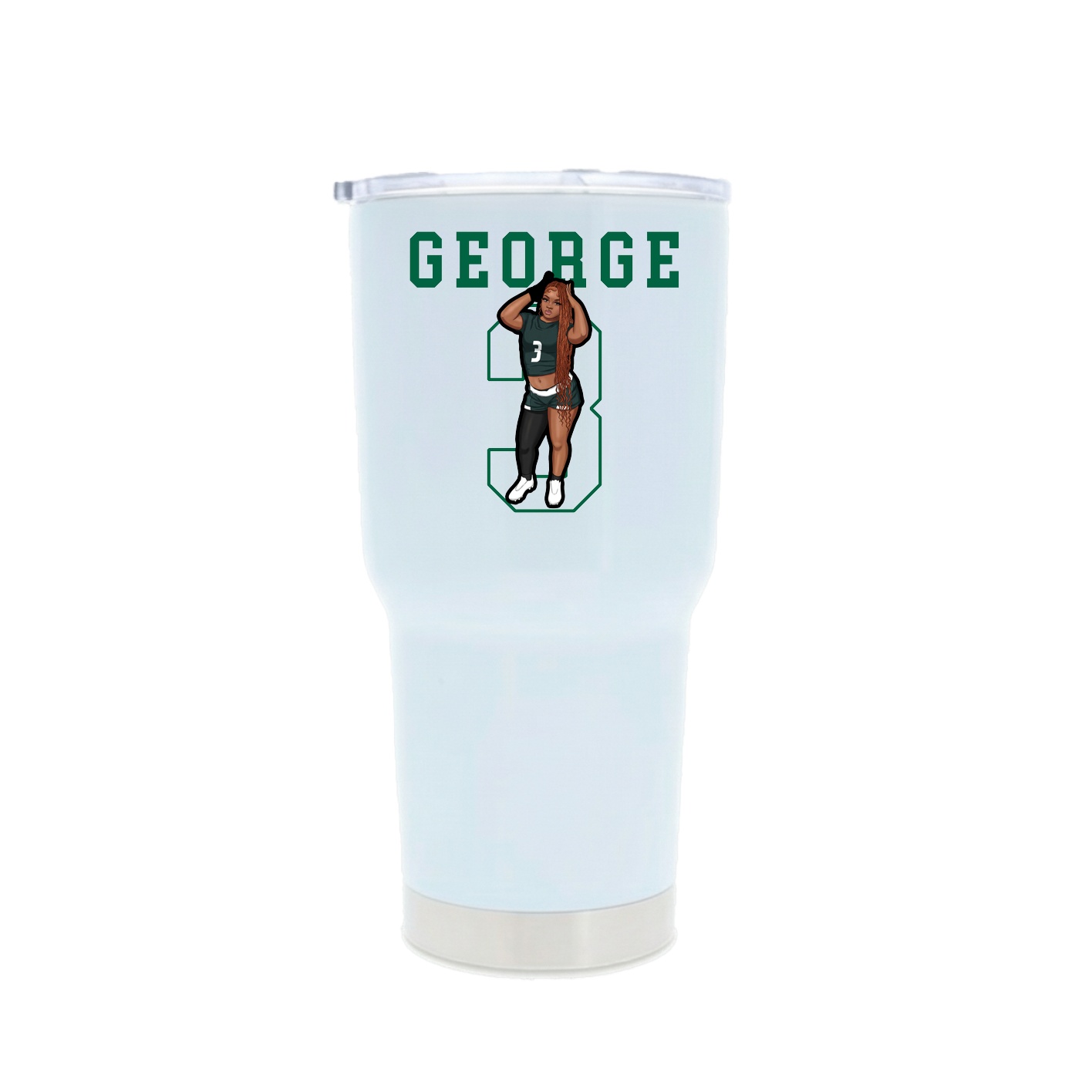 30oz Stainless Steel Tumbler — Shirsey in White