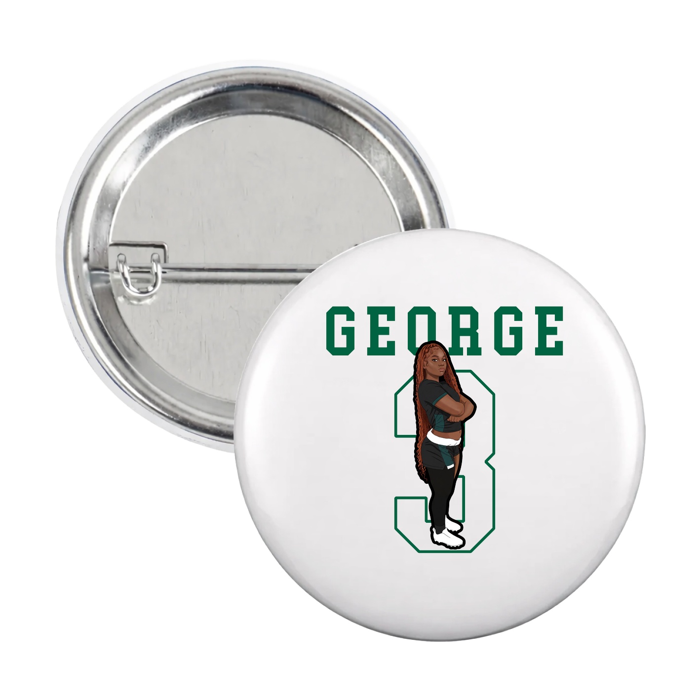 Game Day Button — Shirsey in White