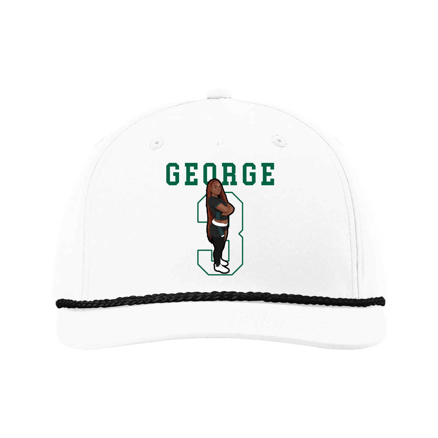 Five-Panel Classic Rope Cap — Shirsey in White