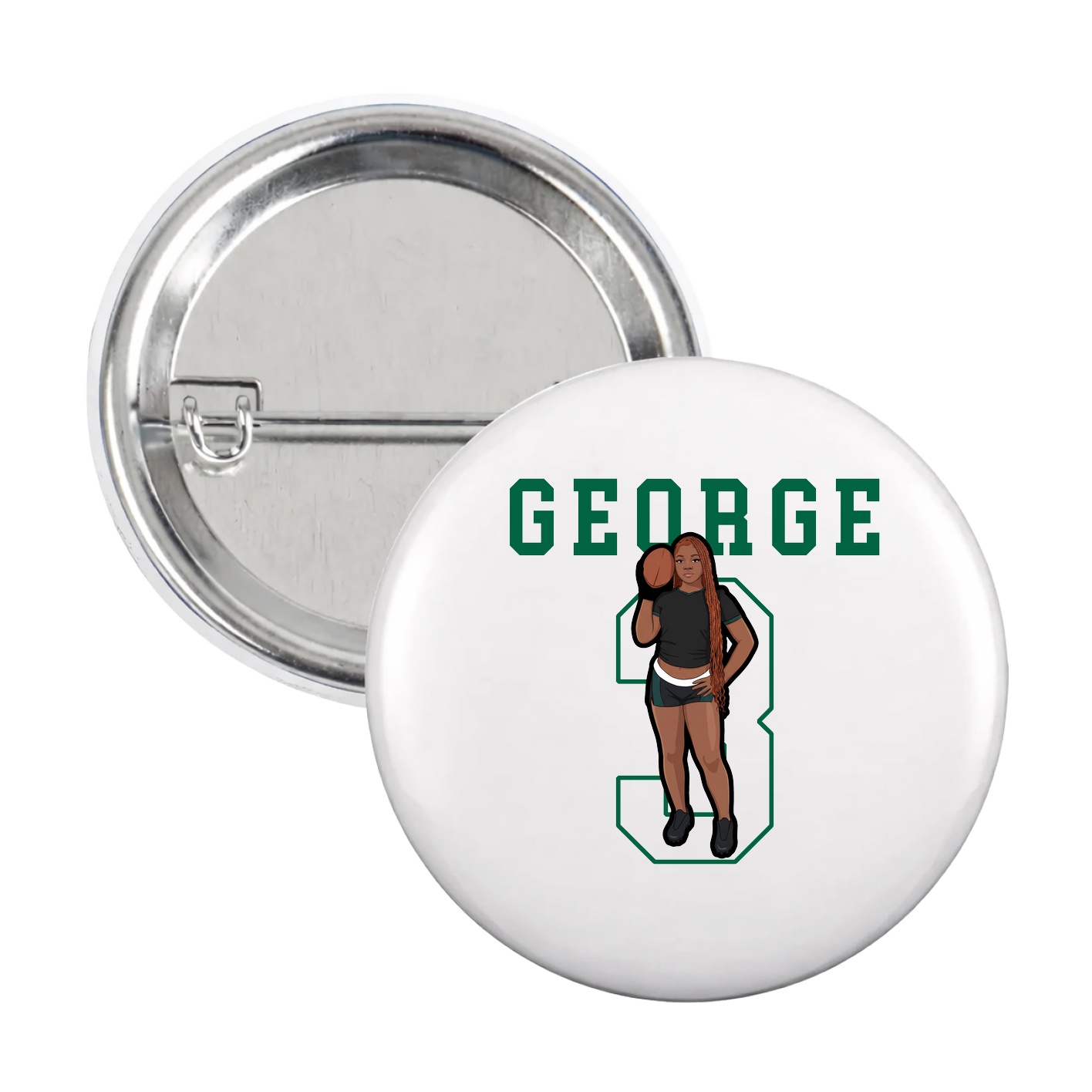 Game Day Button — Shirsey in White
