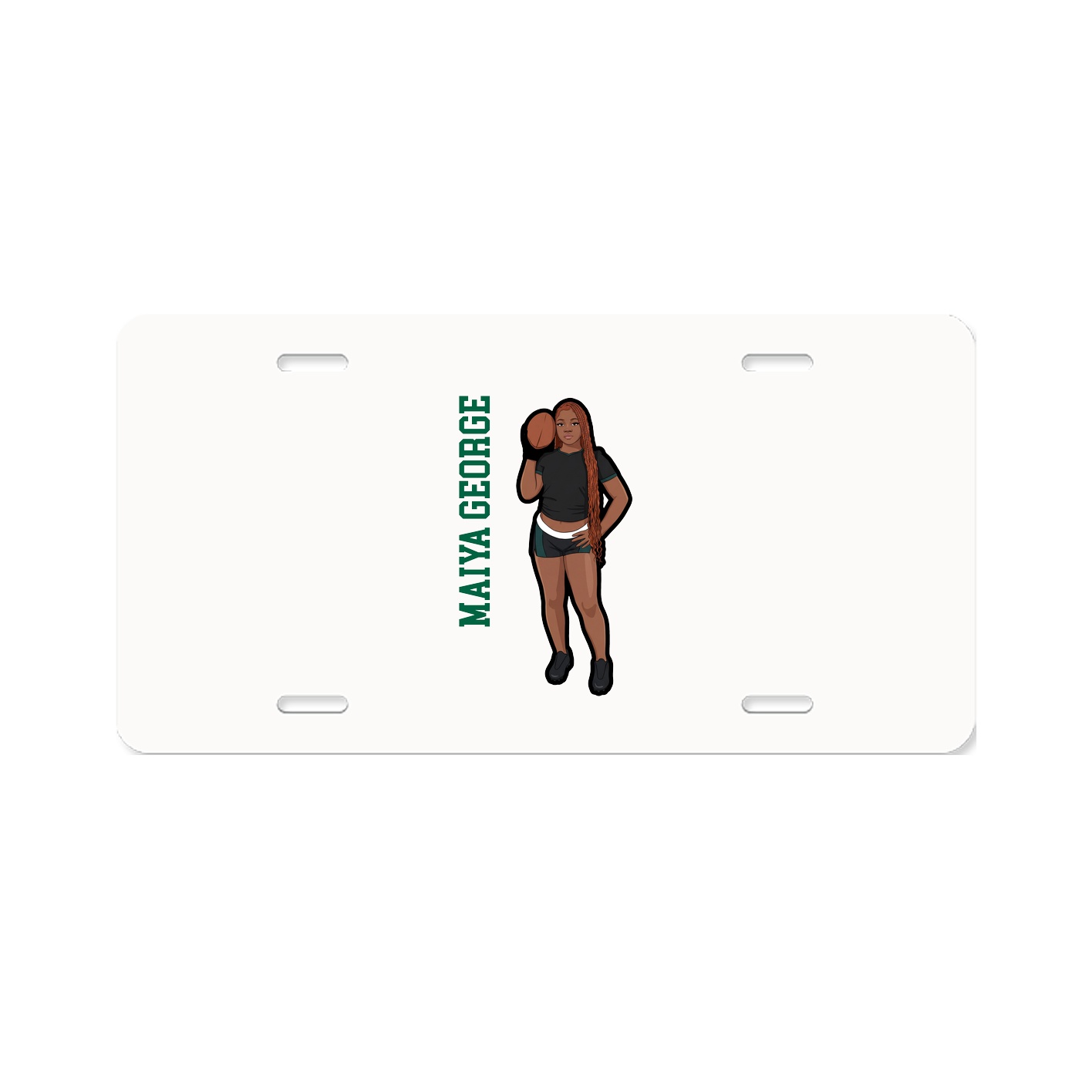 License Plate — Name Vertical in Classic