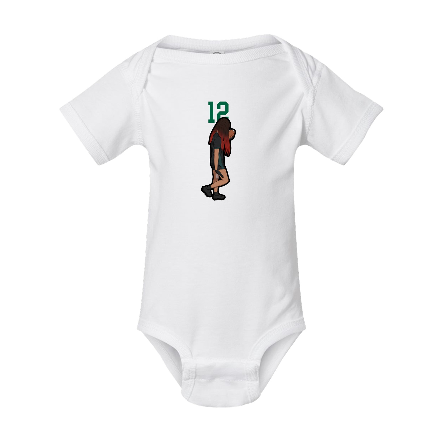 Baby Onesie — Number Top in White