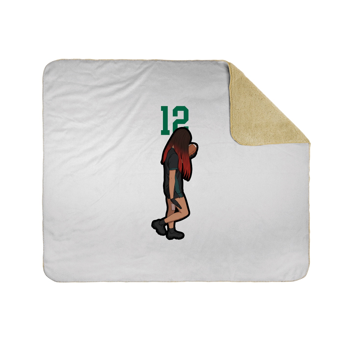 Throw Blanket — Number Top in White