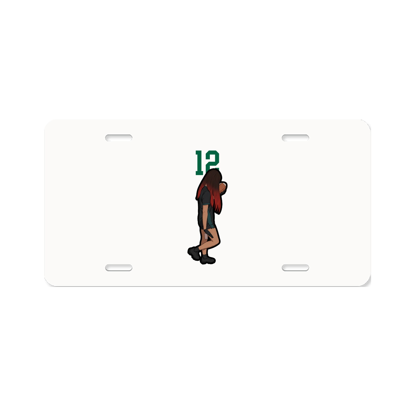 License Plate — Number Top in Classic