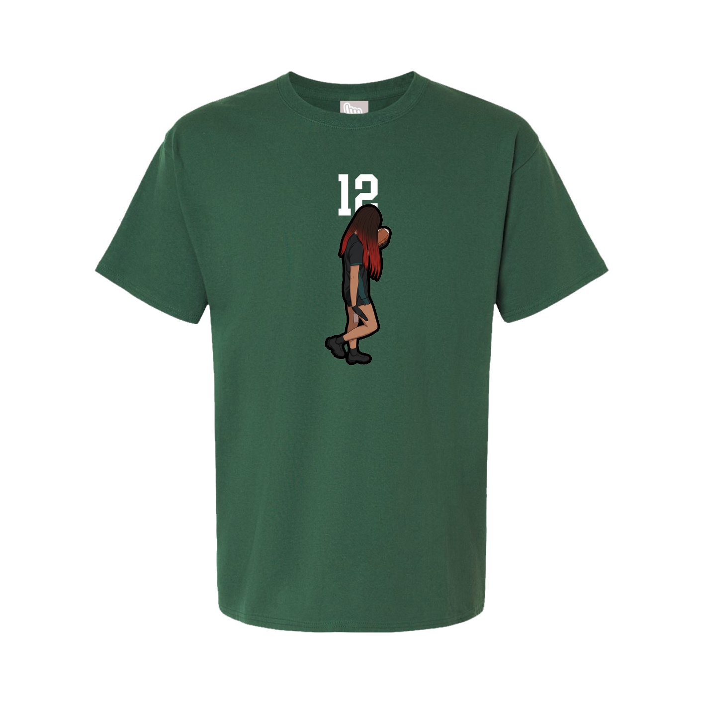 Youth Tee — Number Top in Green