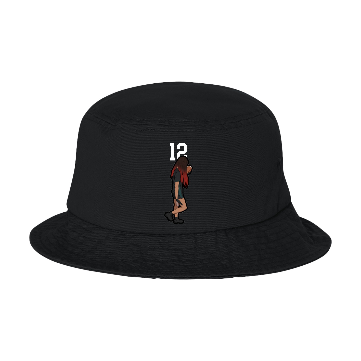 Bucket Cap — Number Top in Black