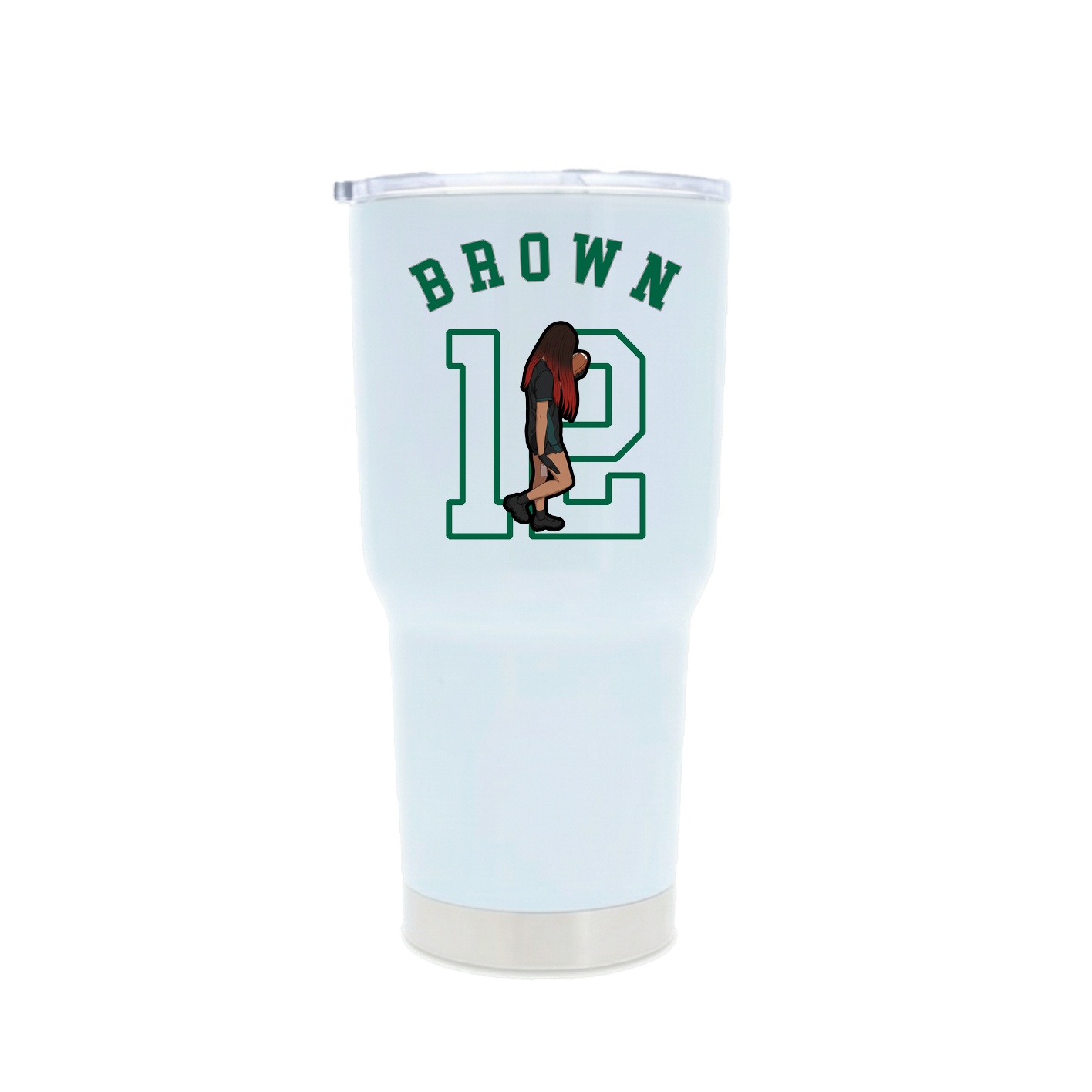 30oz Stainless Steel Tumbler — Shirsey Arch in White