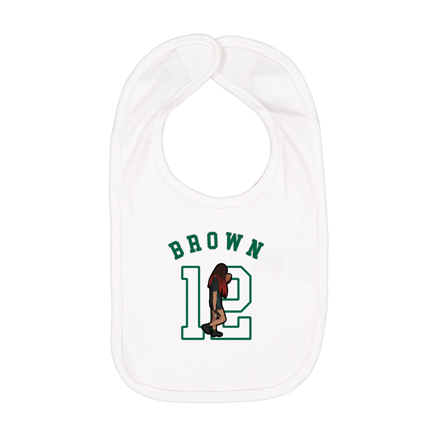 Infant Bib — Shirsey Arch in White