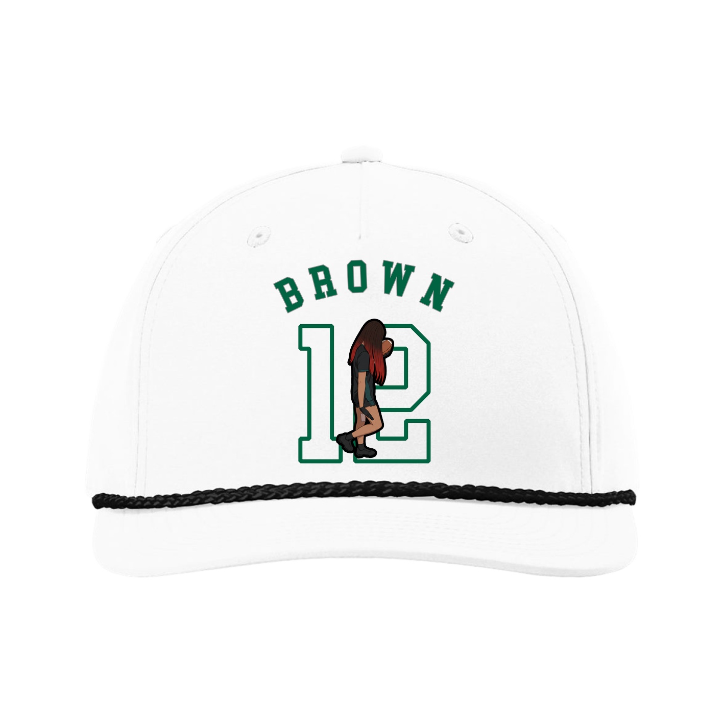 Five-Panel Classic Rope Cap — Shirsey Arch in White