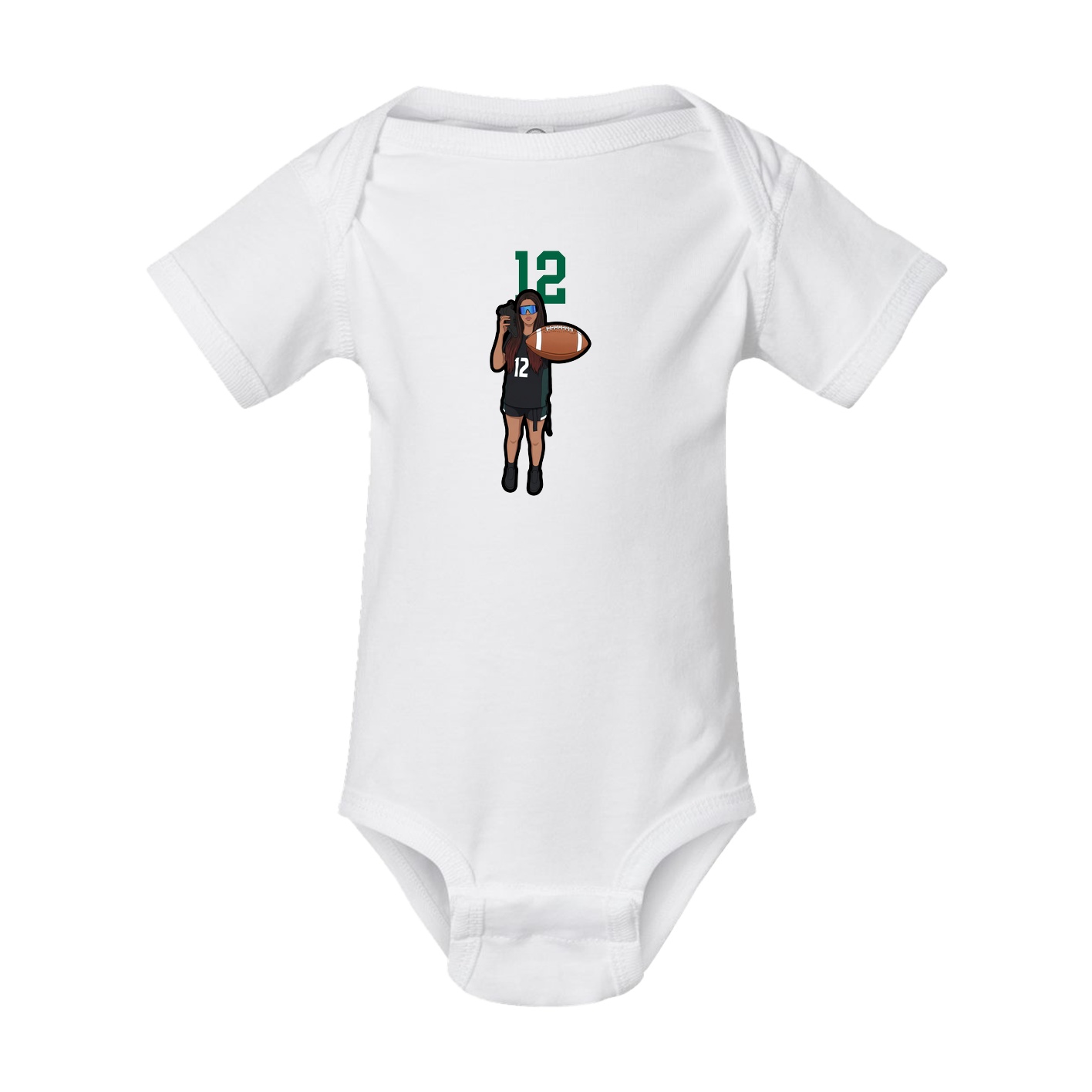 Baby Onesie — Number Top in White