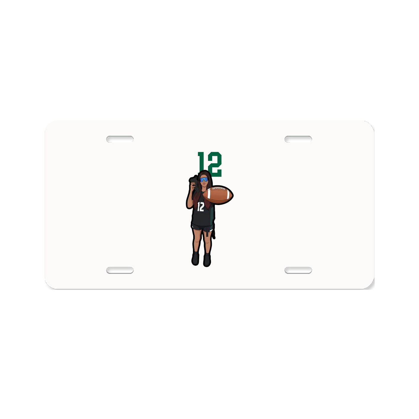 License Plate — Number Top in Classic