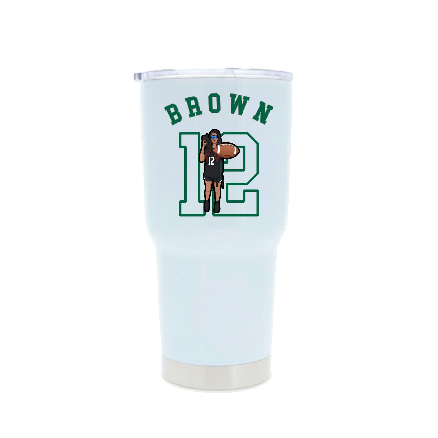 30oz Stainless Steel Tumbler — Shirsey Arch in White