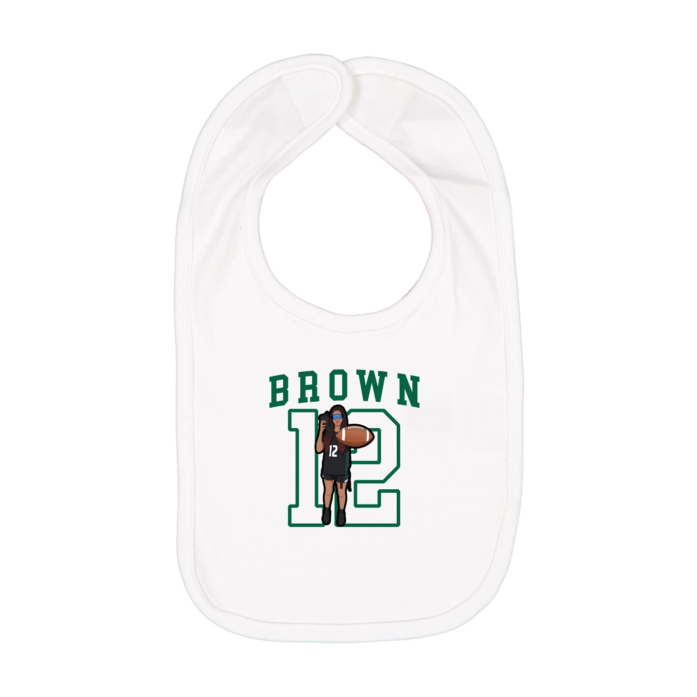 Infant Bib — Shirsey in White